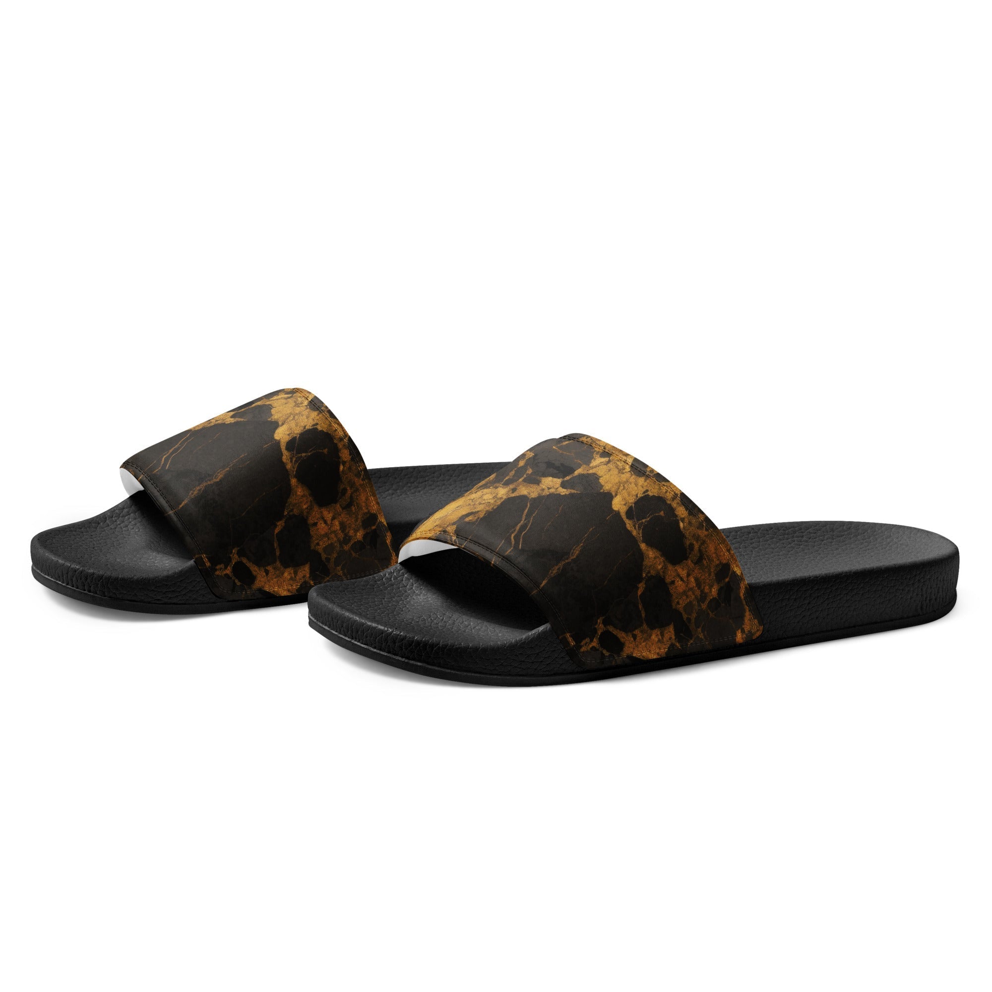 Black Golden Men's Slides by Visual Verse - Image 3