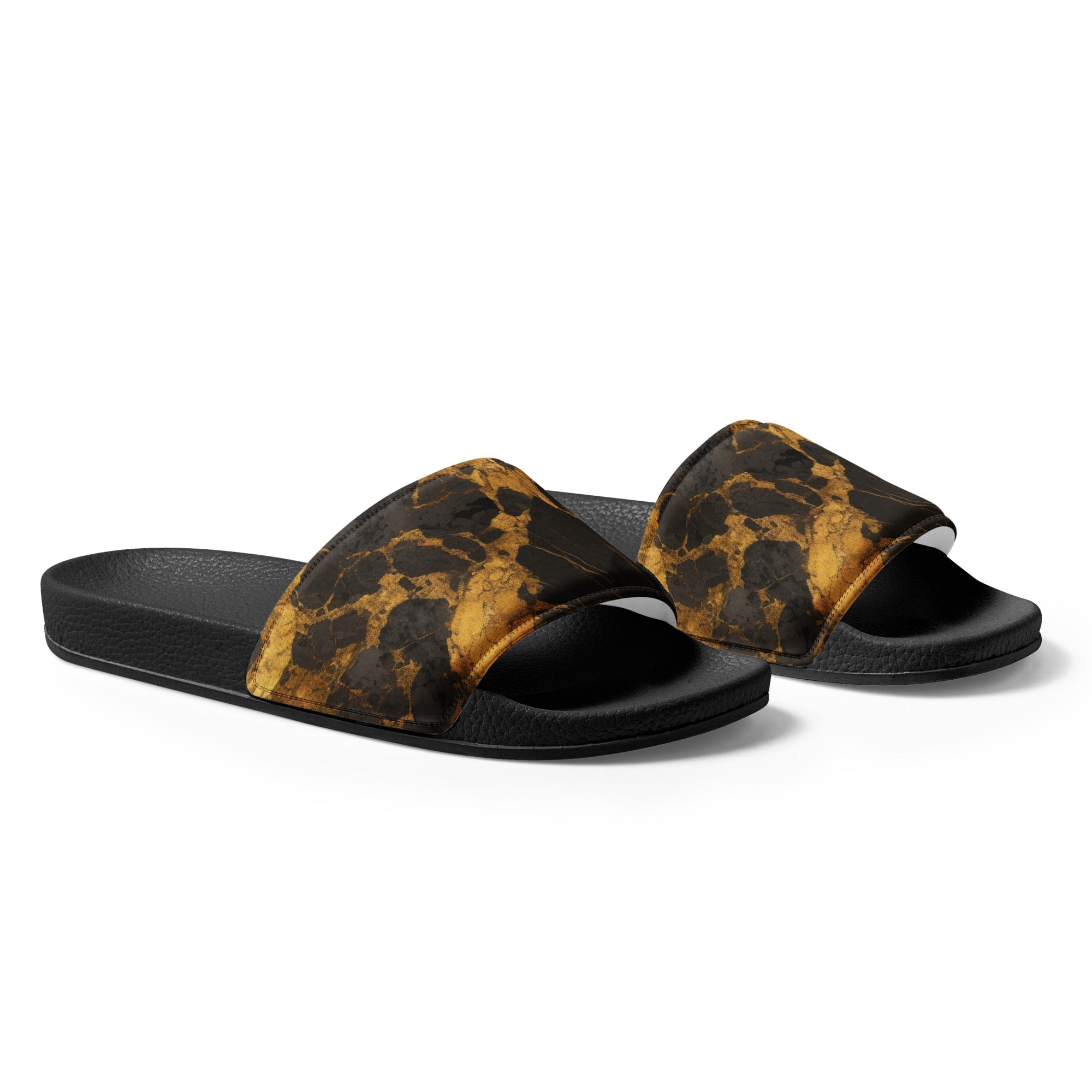 Black Golden Men's Slides by Visual Verse - Image 4