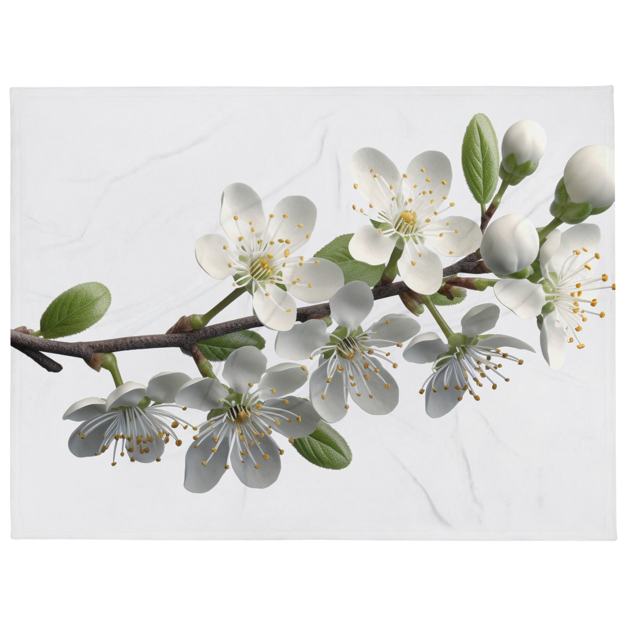 Blackthorn Flower Blanket by Visual Verse - Image 1