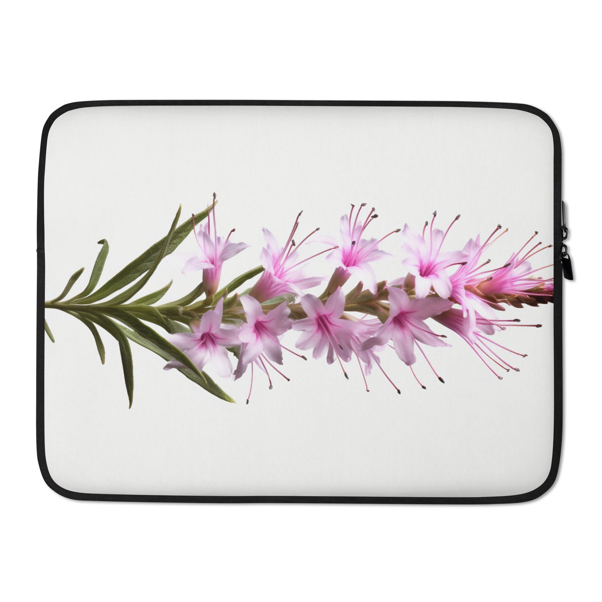 Blazing Star Flower Laptop Sleeve by Visual Verse - Image 1