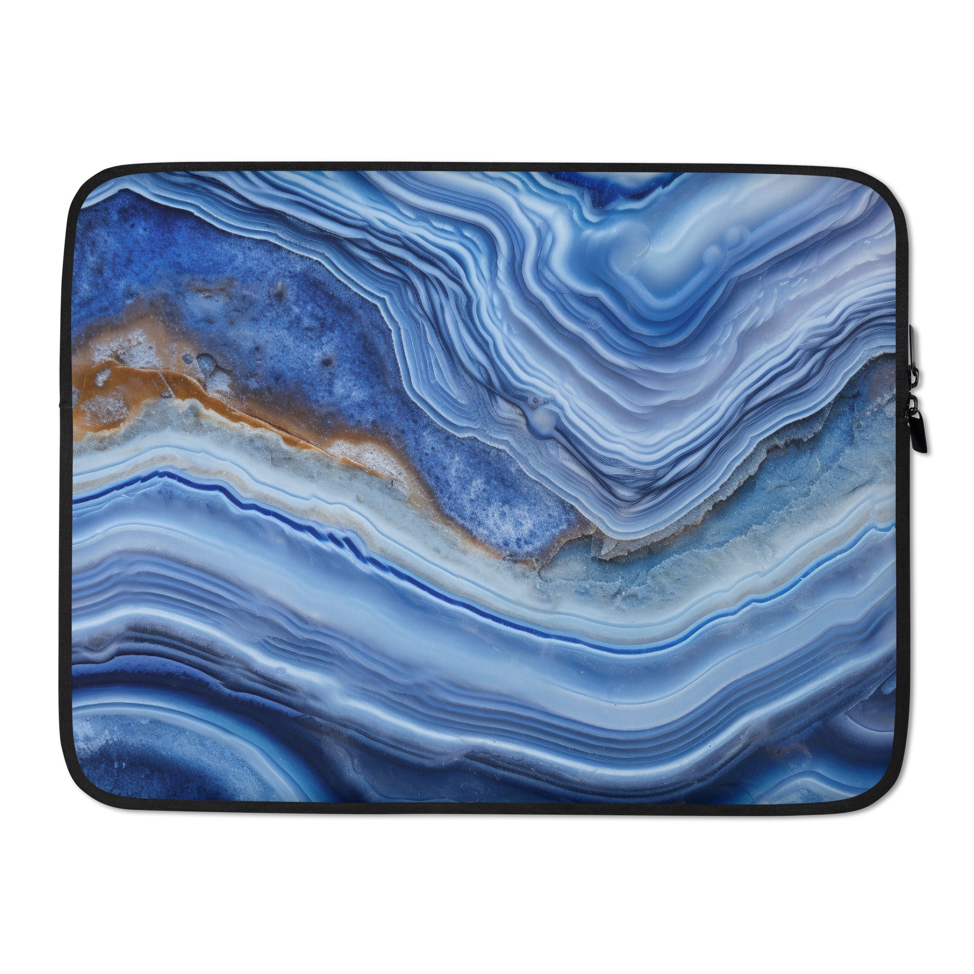 Blue Agate Laptop Sleeve by Visual Verse - Image 1