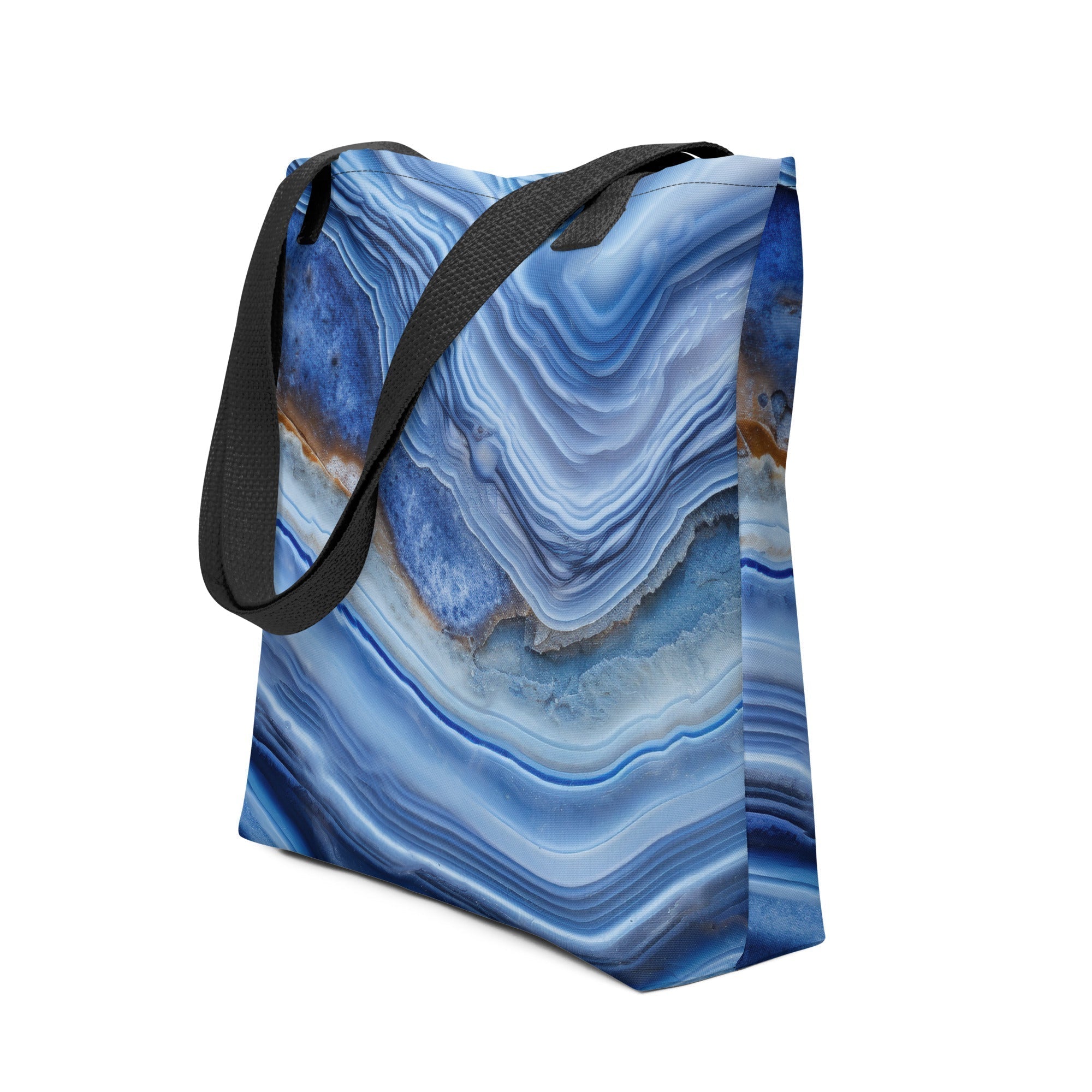 Blue Agate Tote Bag by Visual Verse - Image 1