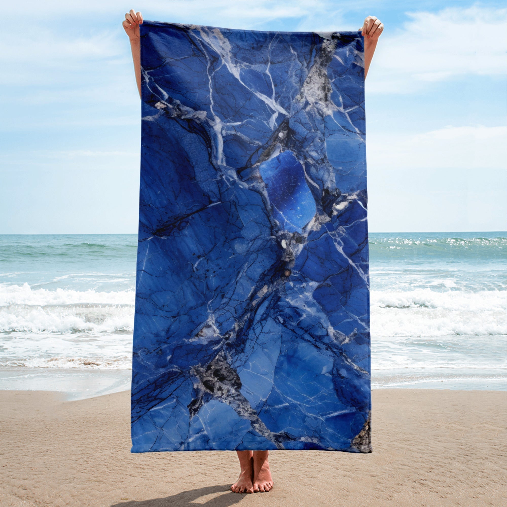 Blue Bahia Granite Beach Towel by Visual Verse - Image 1