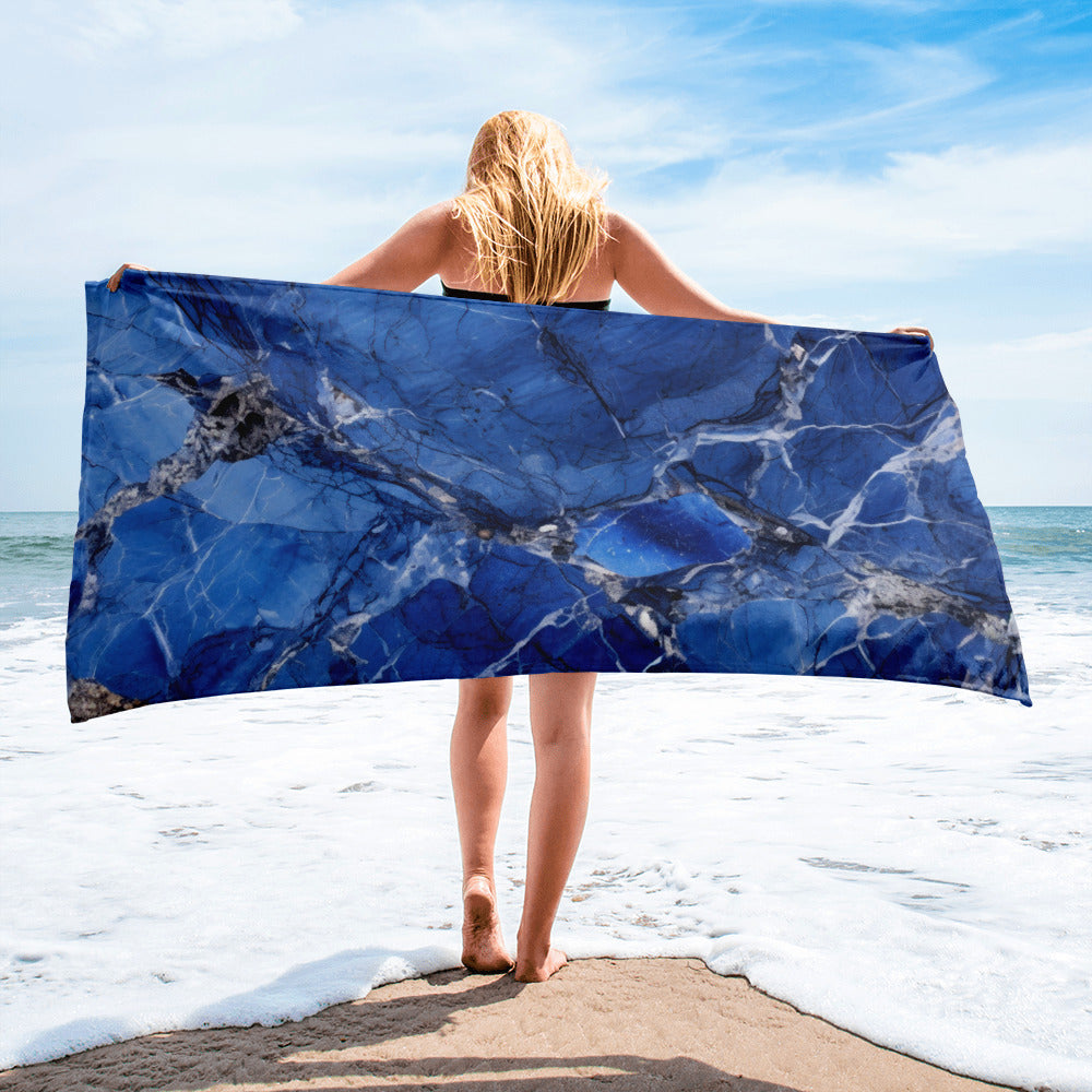 Blue Bahia Granite Beach Towel by Visual Verse - Image 2