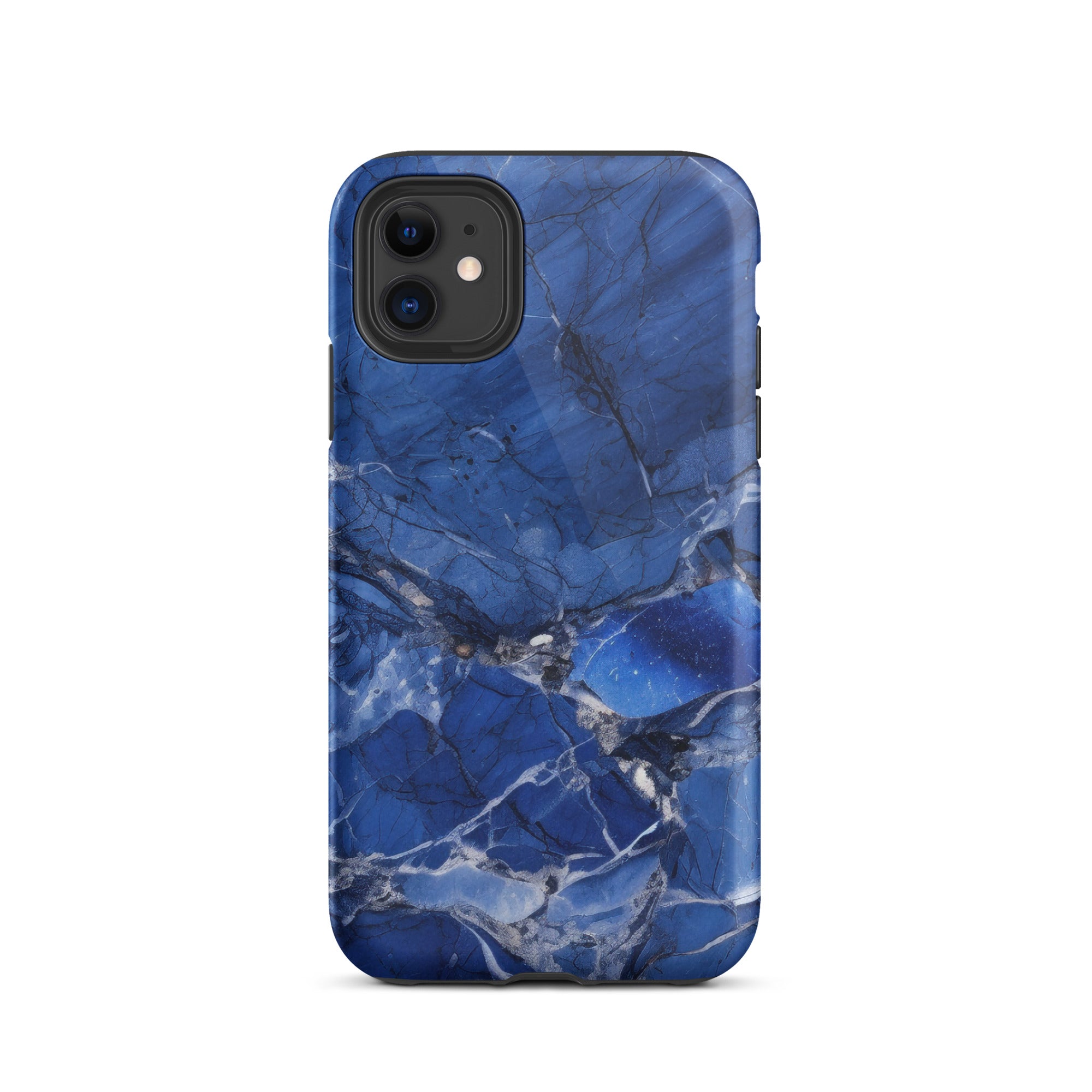 Blue Bahia Granite iPhone Case by Visual Verse - Image 1