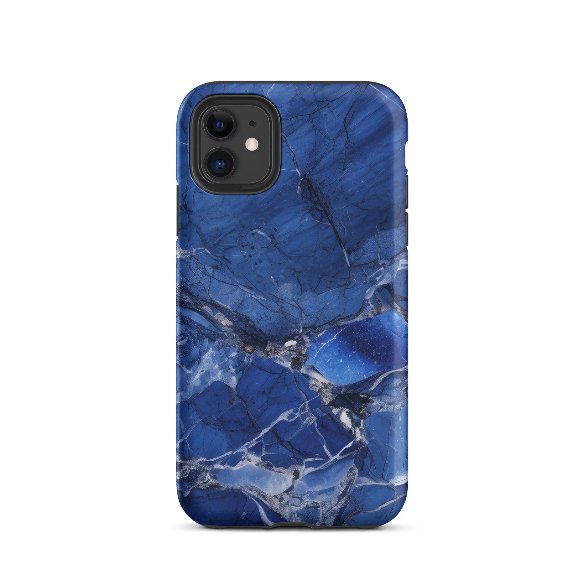 Blue Bahia Granite iPhone Case by Visual Verse - Image 2