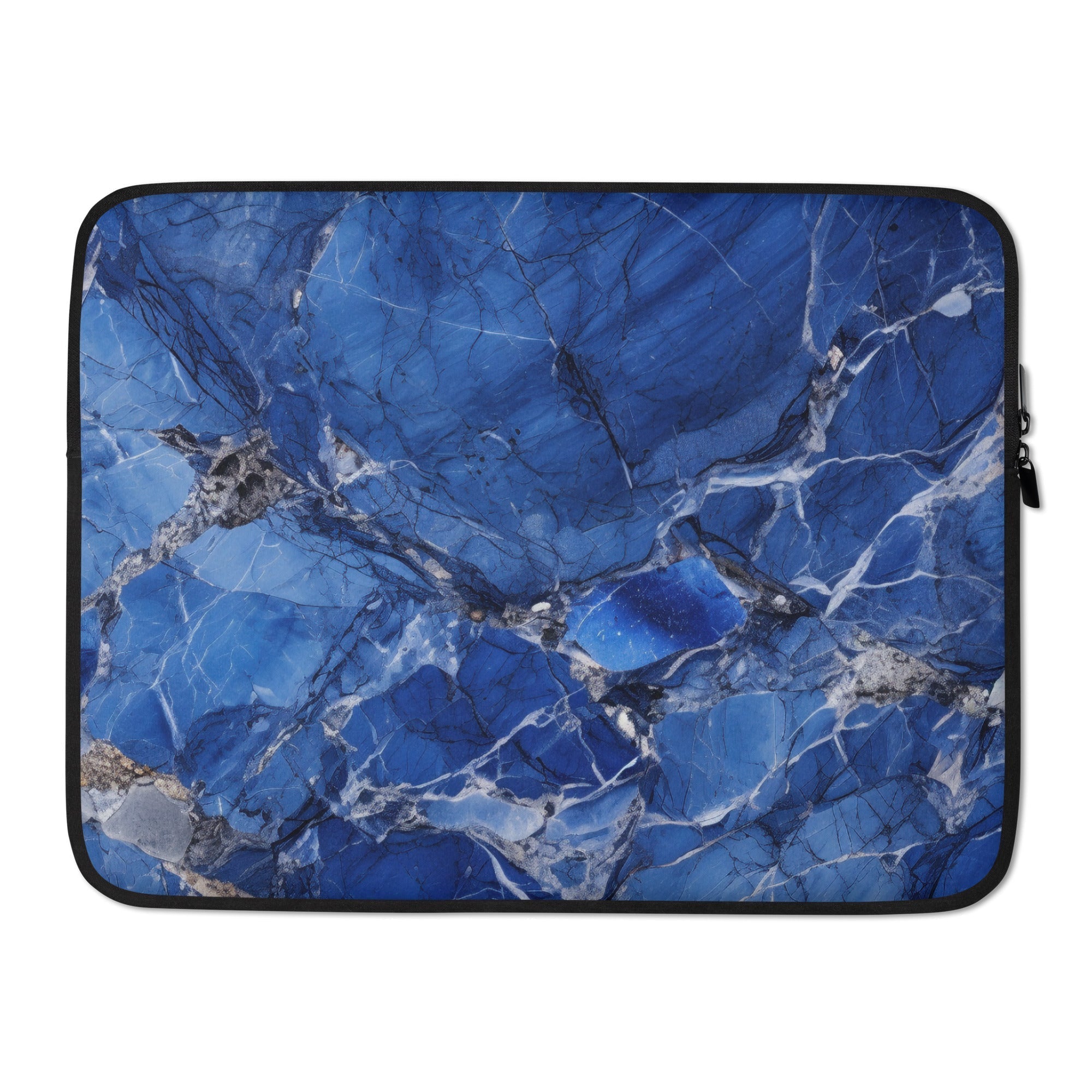 Blue Bahia Granite Laptop Sleeve by Visual Verse - Image 1