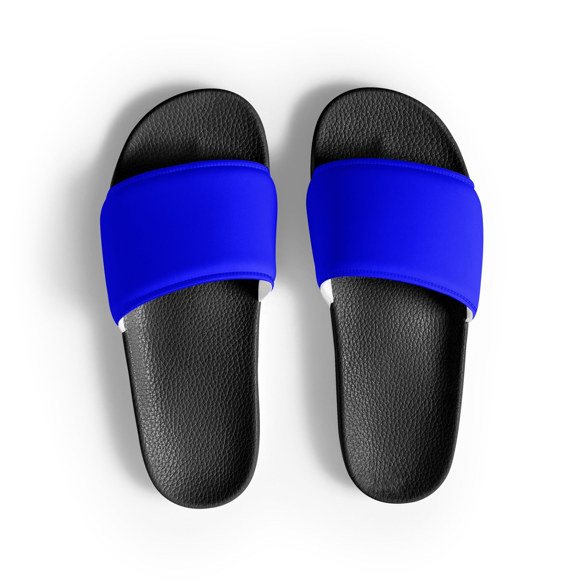 Blue Color Men's Slides by Visual Verse - Image 1