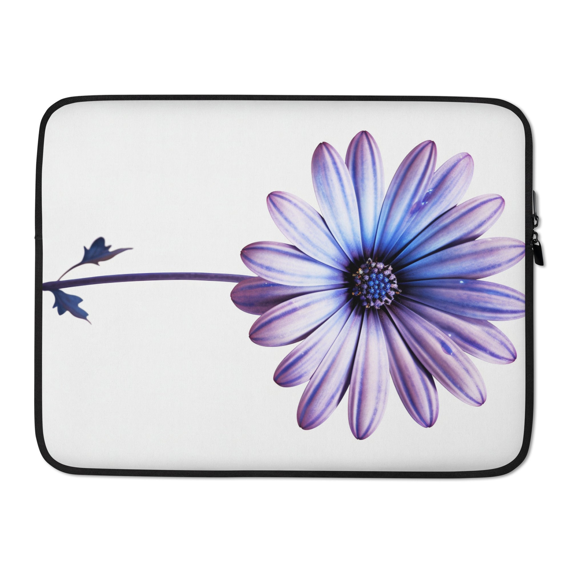 Blue-Eyed African Daisy Flower Laptop Sleeve by Visual Verse - Image 1