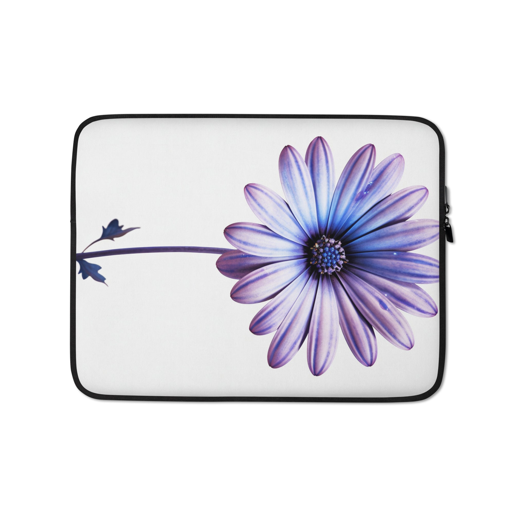 Blue-Eyed African Daisy Flower Laptop Sleeve by Visual Verse - Image 2