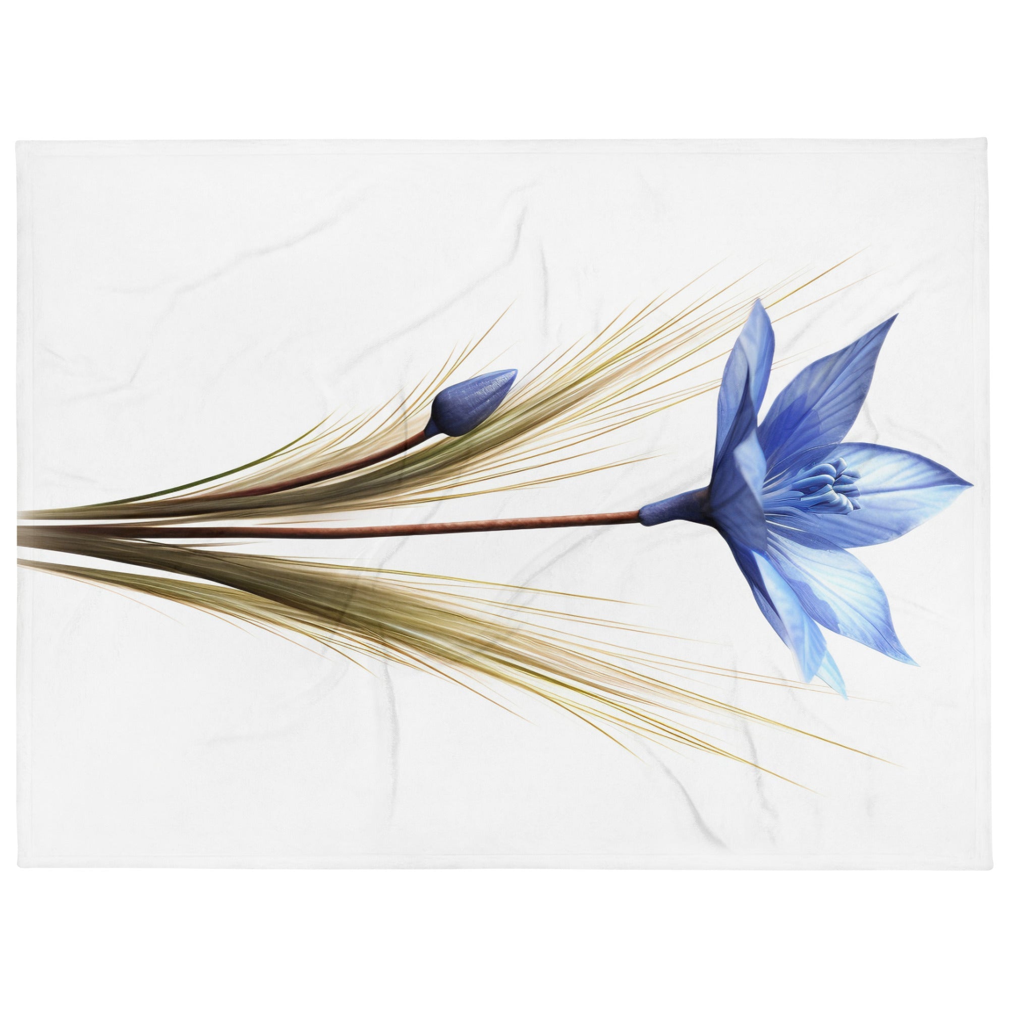 Blue Fescue Flower Blanket by Visual Verse - Image 1