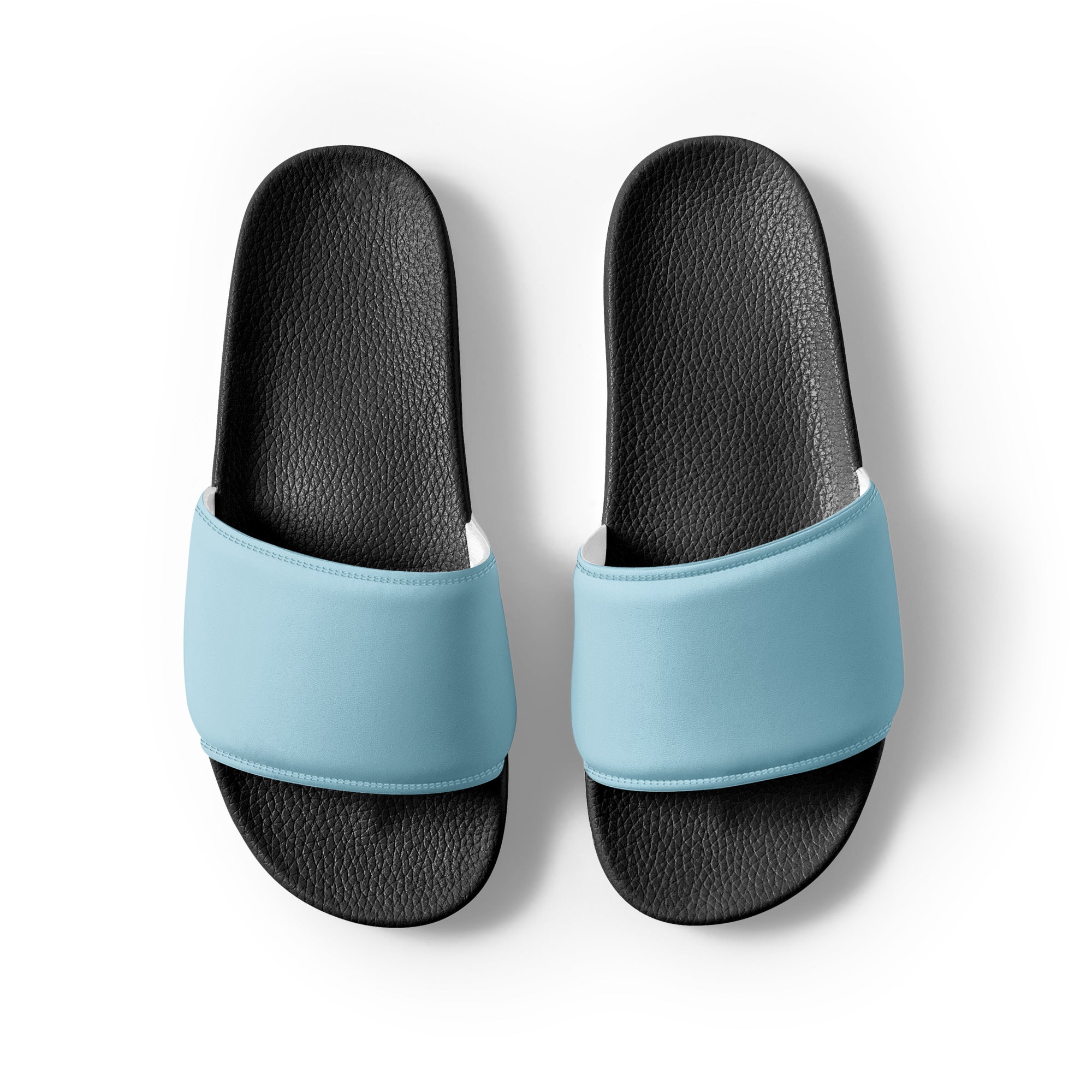 Blue Light Color Men's Slides by Visual Verse - Image 2