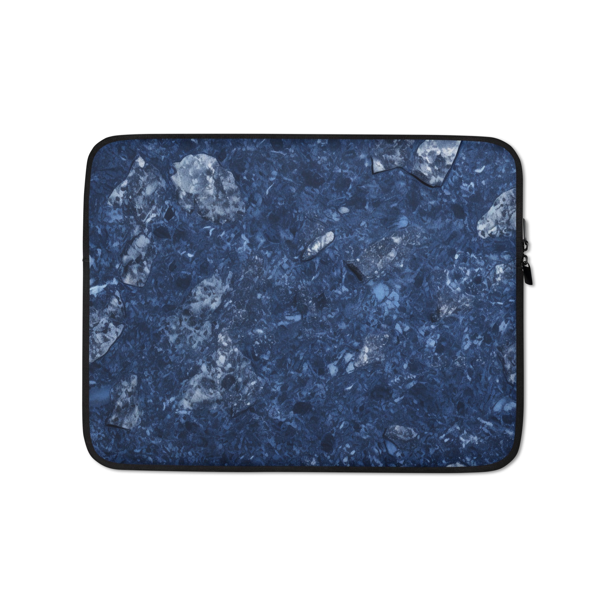 Blue Pearl Granite Laptop Sleeve by Visual Verse - Image 2