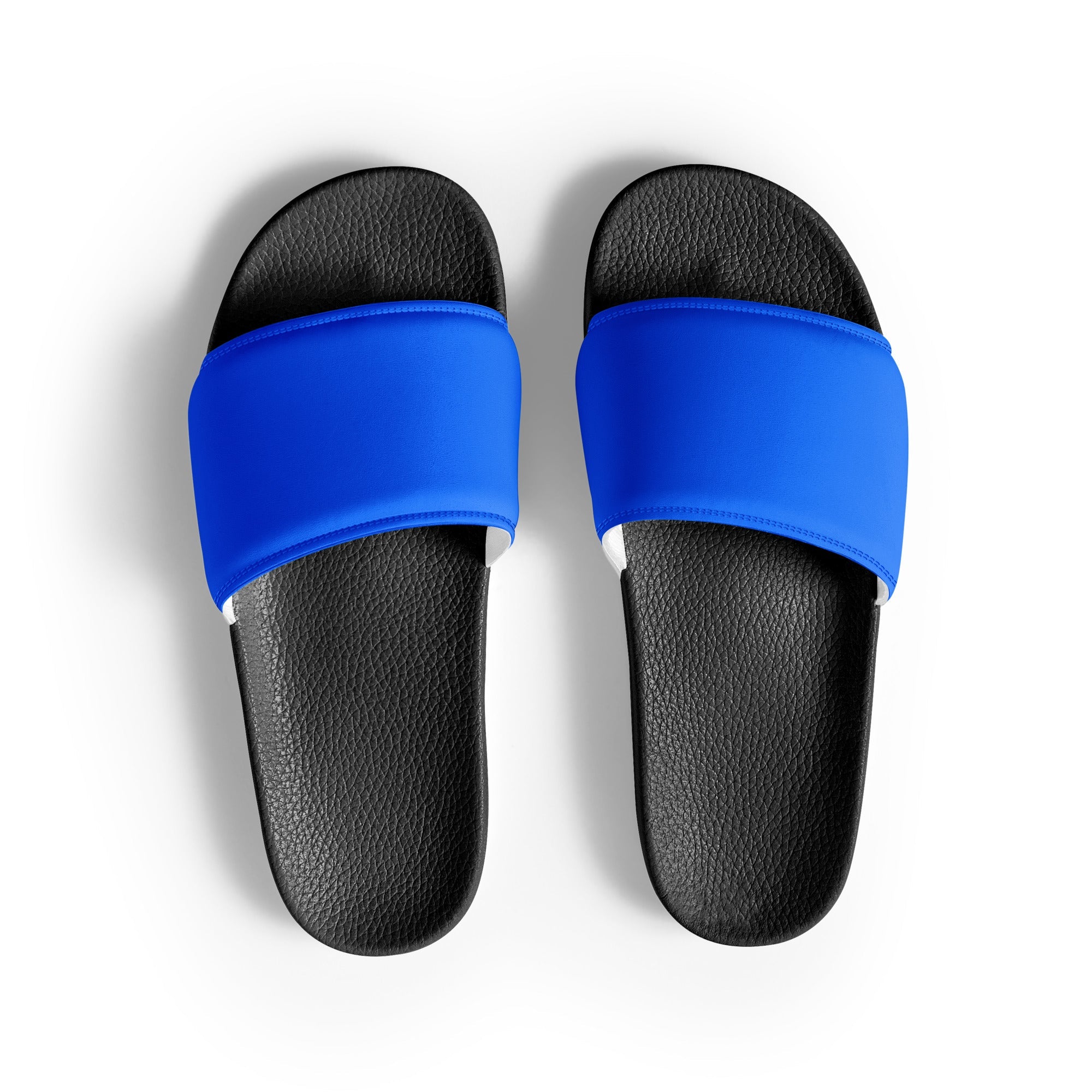 Blue Ribbon Color Men's Slides by Visual Verse - Image 1