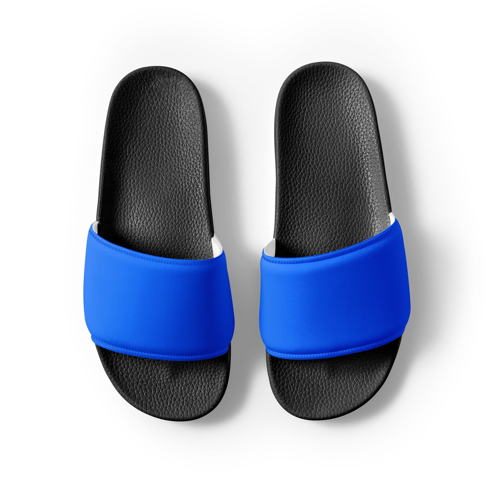 Blue Ribbon Color Men's Slides by Visual Verse - Image 2