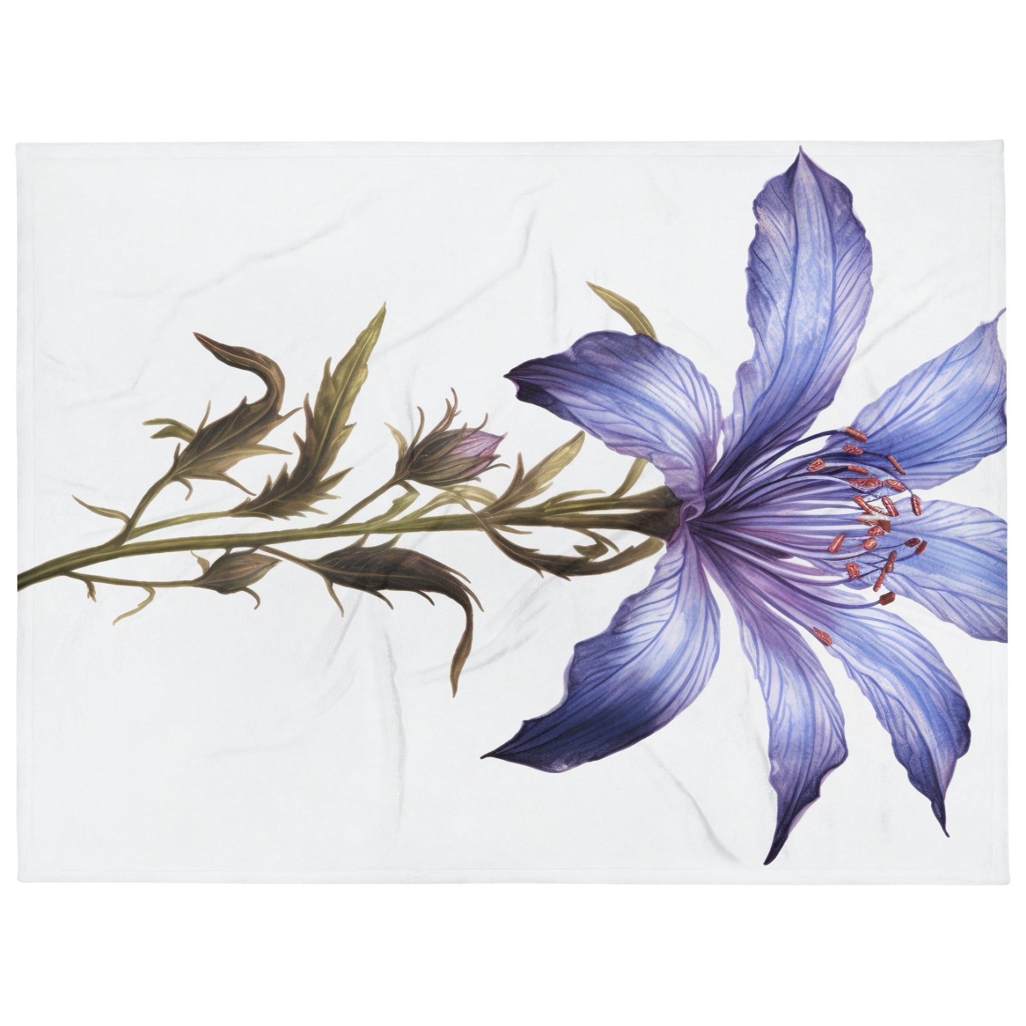 Bluebeard Flower Blanket by Visual Verse - Image 1