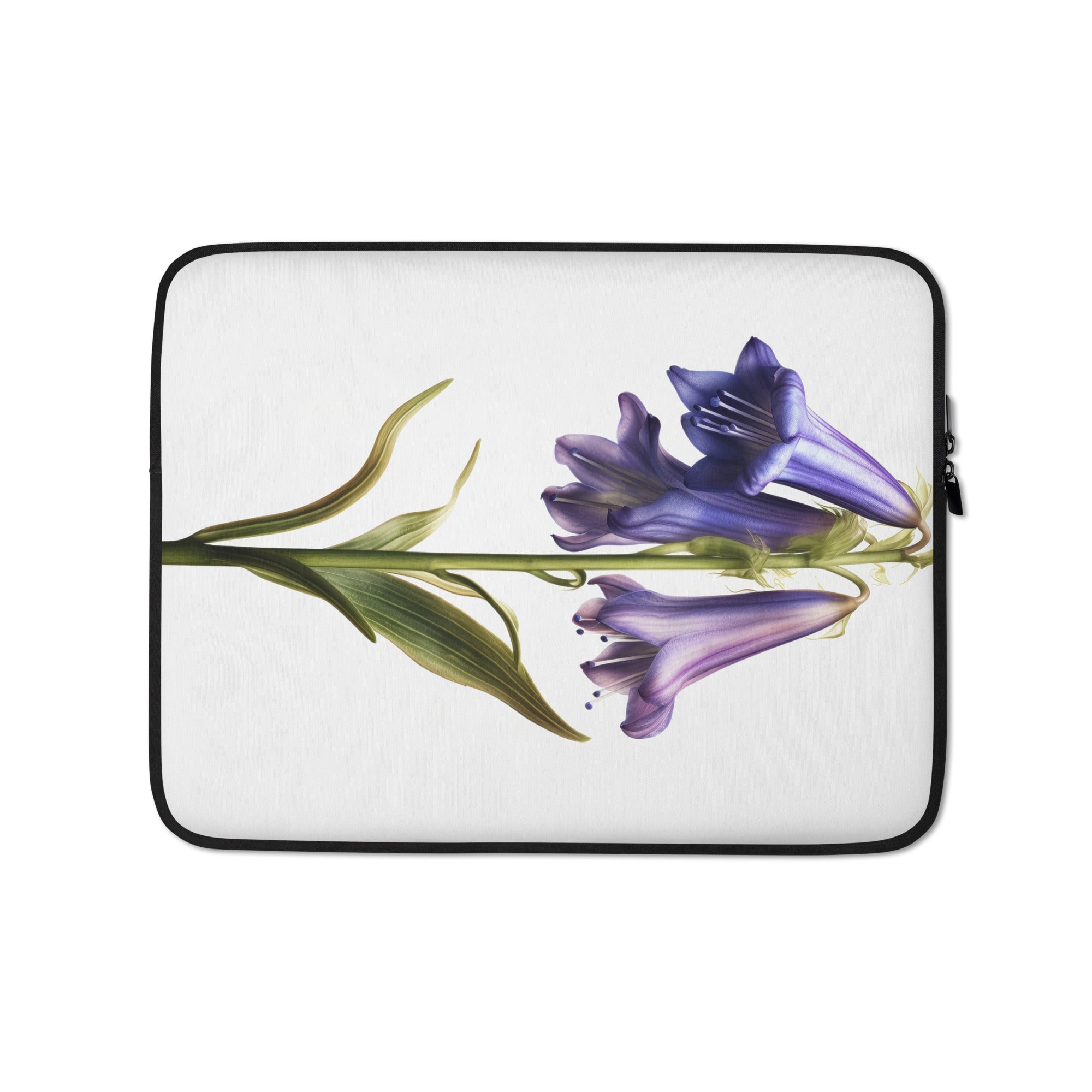 Bluebell Flower Purple Laptop Sleeve by Visual Verse - Image 2