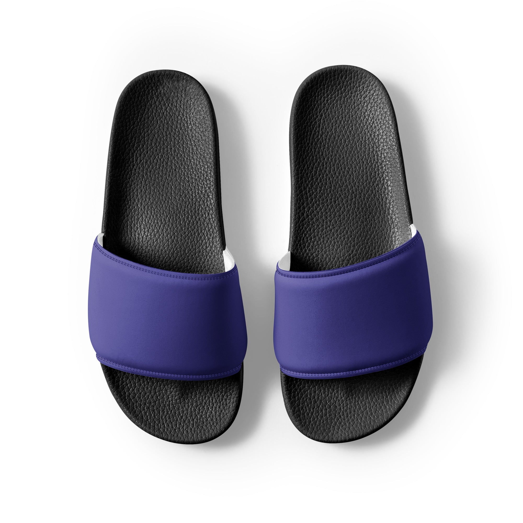 Blueberry Color Men's Slides by Visual Verse - Image 2