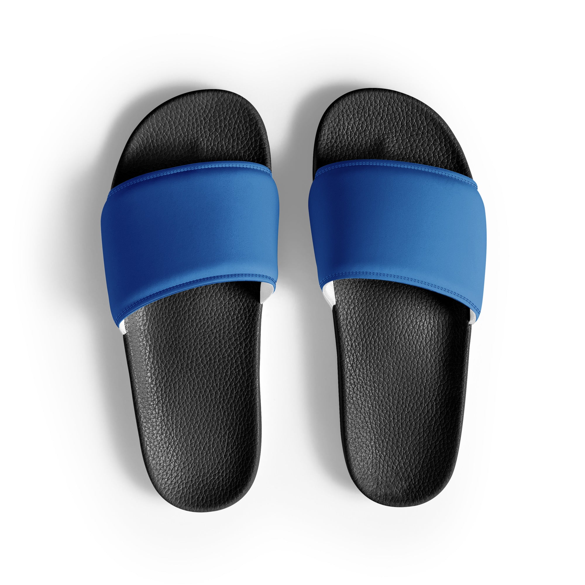 Bluish Color Men's Slides by Visual Verse - Image 1