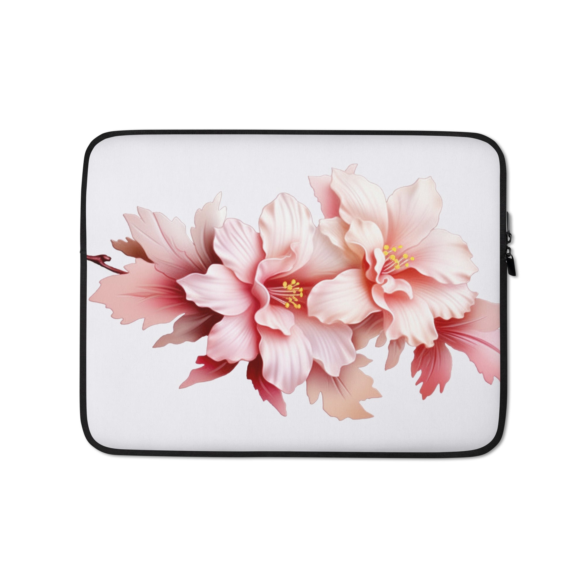 Blushing Bride Flower Laptop Sleeve by Visual Verse - Image 2