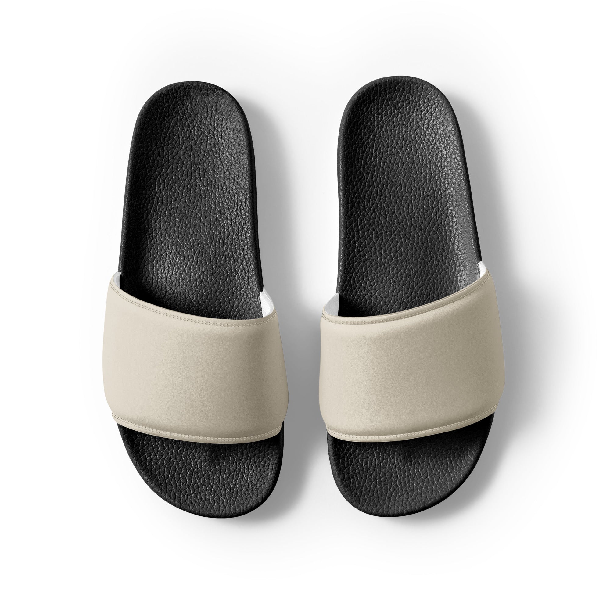 Bone Color Men's Slides by Visual Verse - Image 2