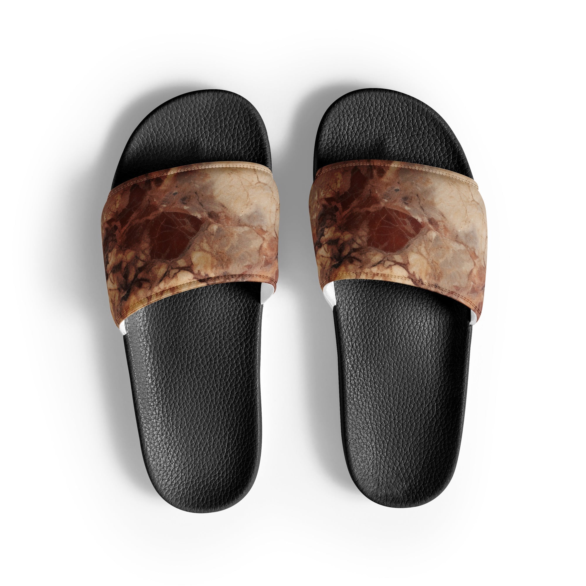 Bordeaux Granite Men's Slides by Visual Verse - Image 1