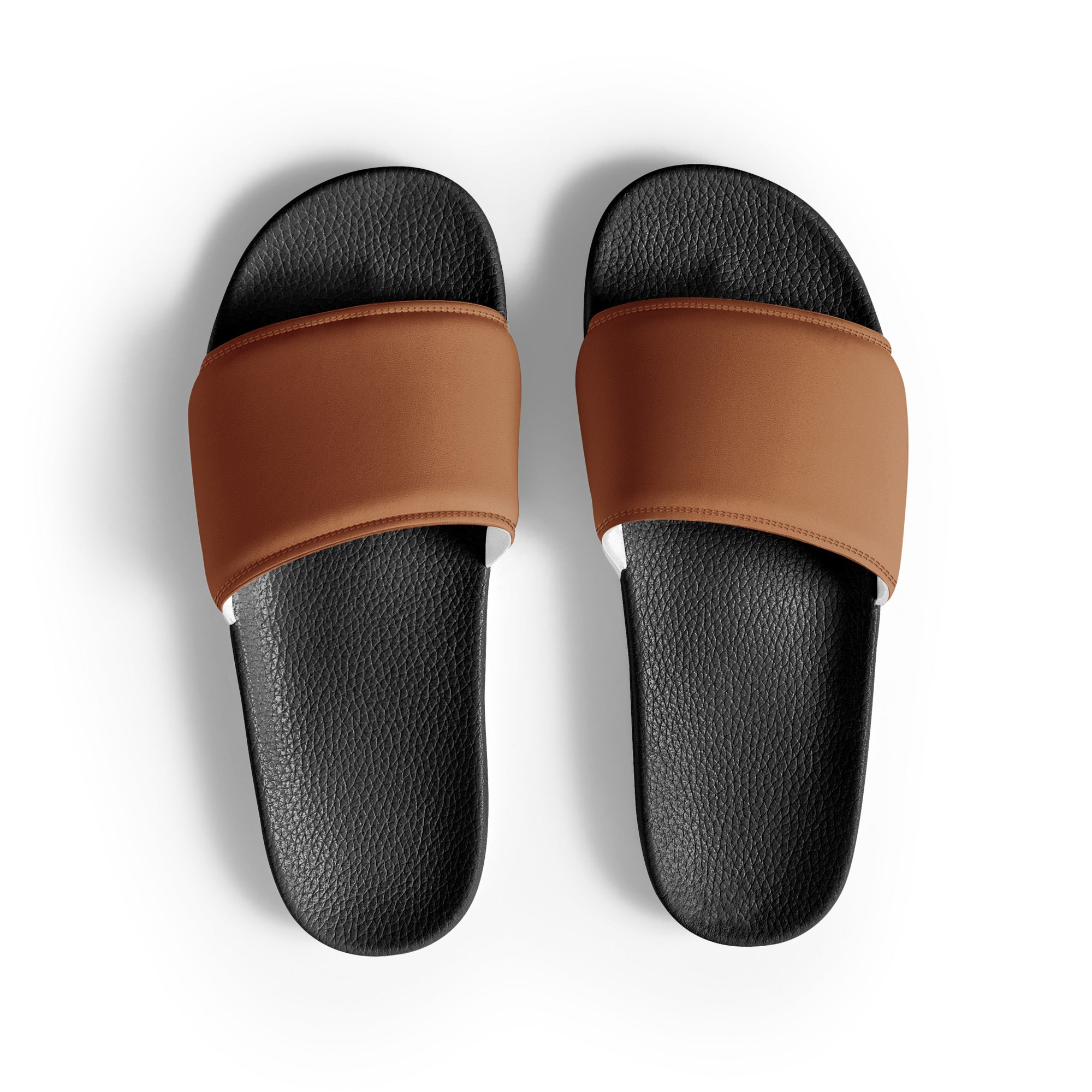 Bourbon Color Men's Slides by Visual Verse - Image 1