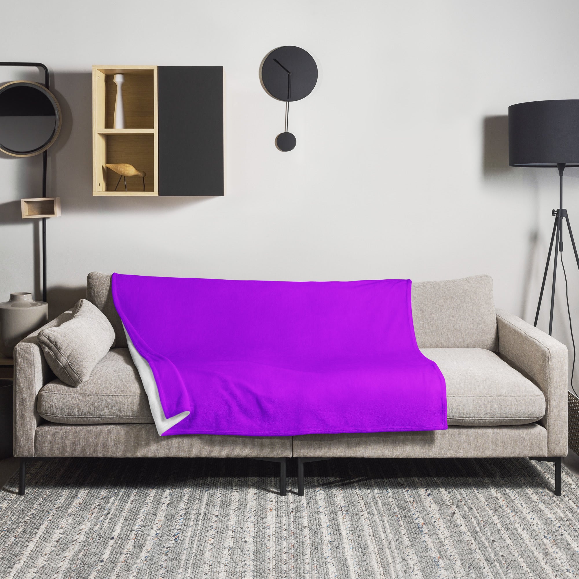 Bright Purple Color Blanket by Visual Verse - Image 1