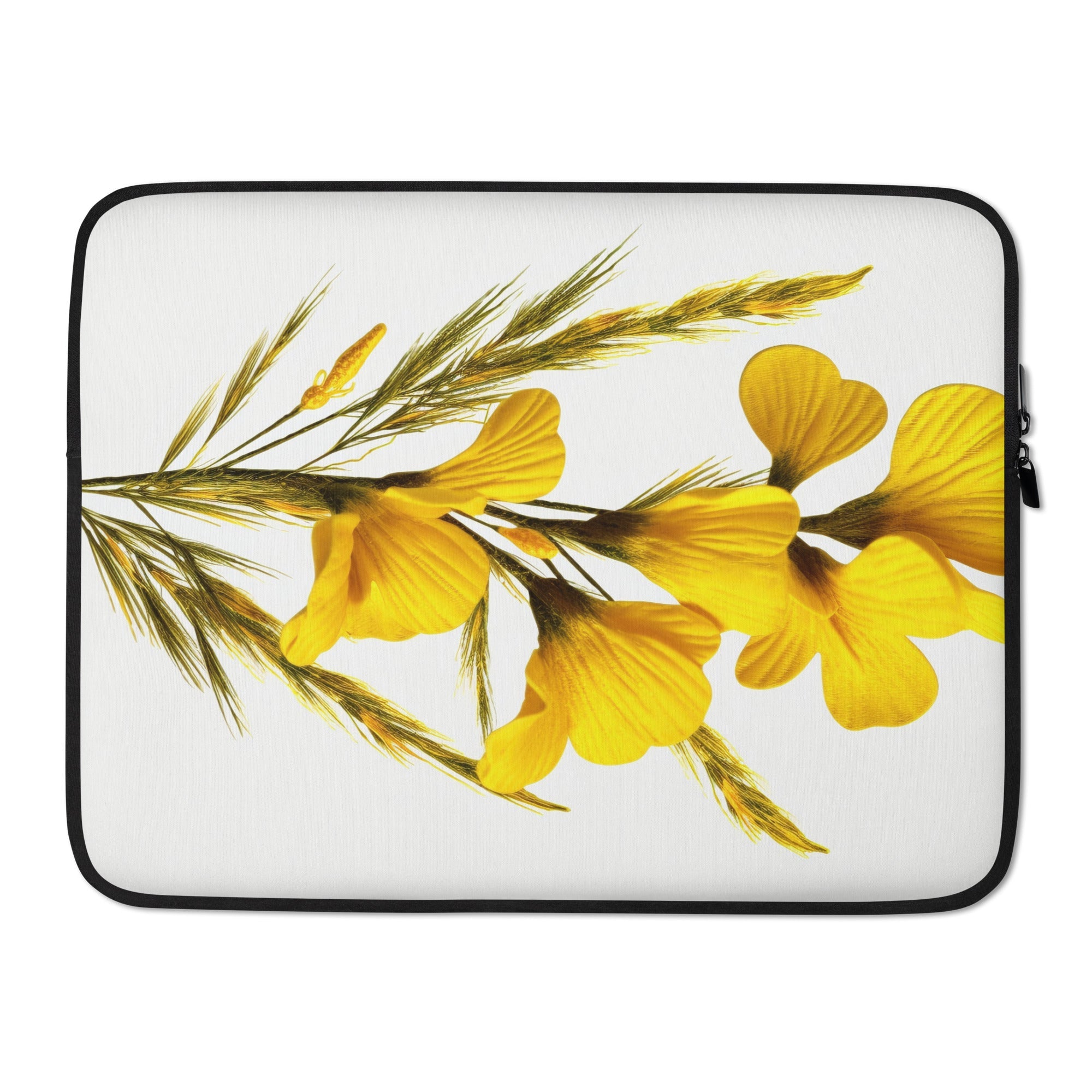 Broom Flower Laptop Sleeve by Visual Verse - Image 1