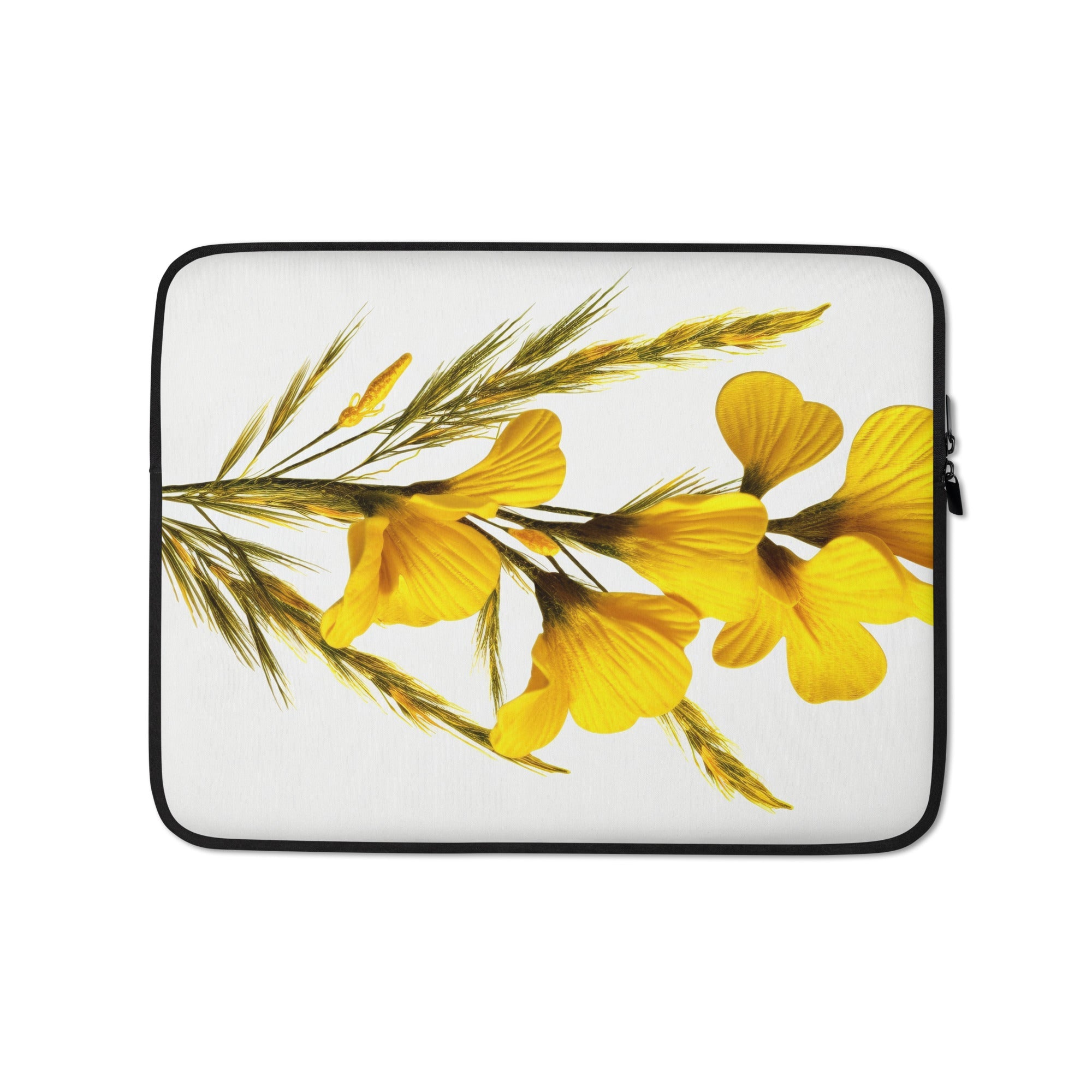 Broom Flower Laptop Sleeve by Visual Verse - Image 2