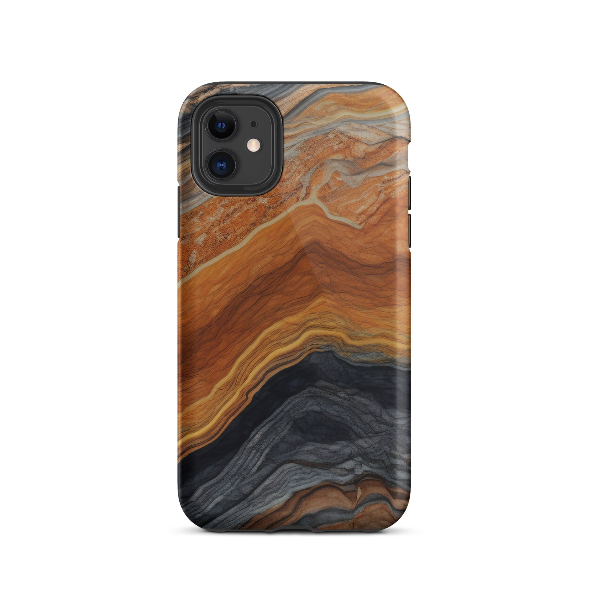 Brown Waves LGranite iPhone Case by Visual Verse - Image 1