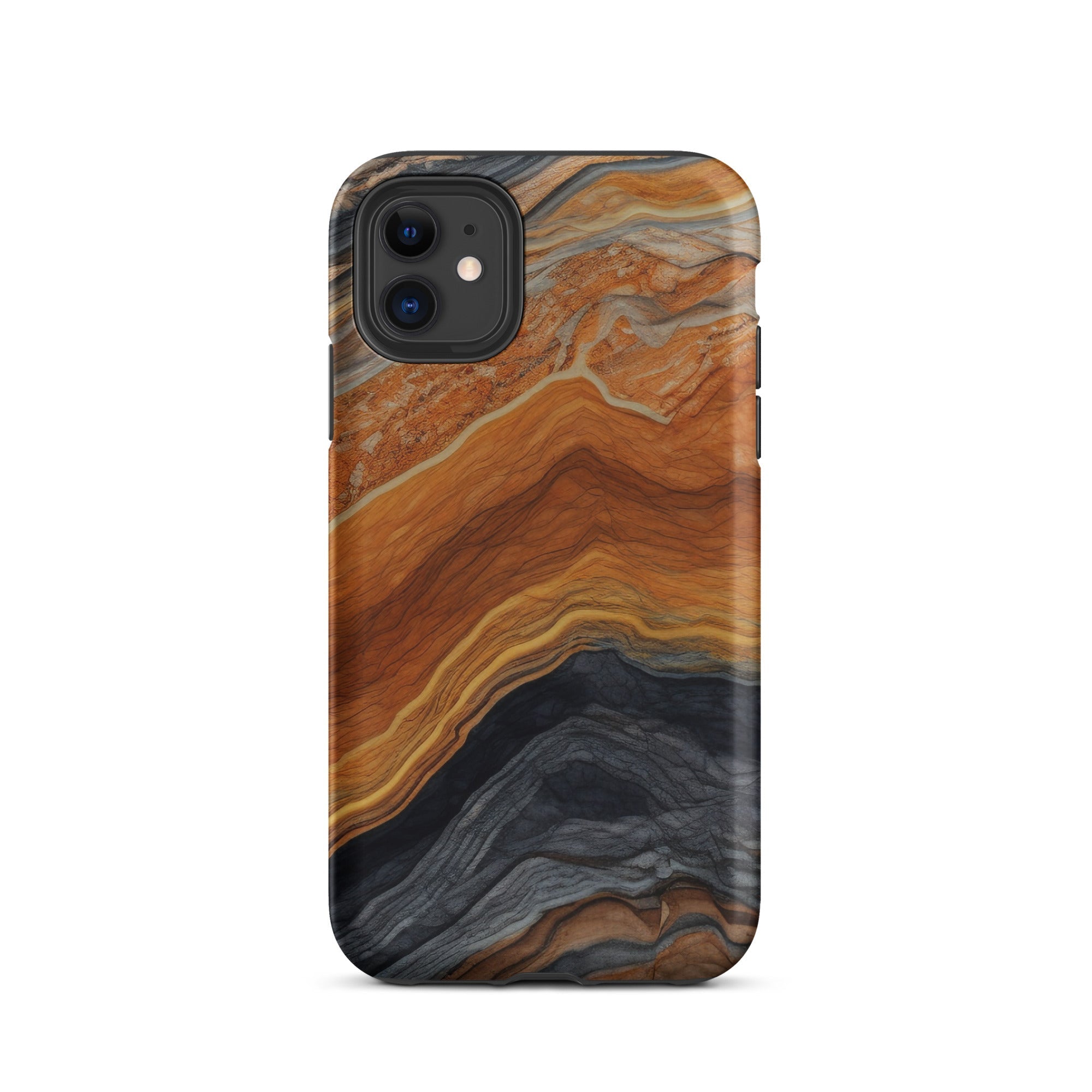 Brown Waves LGranite iPhone Case by Visual Verse - Image 2