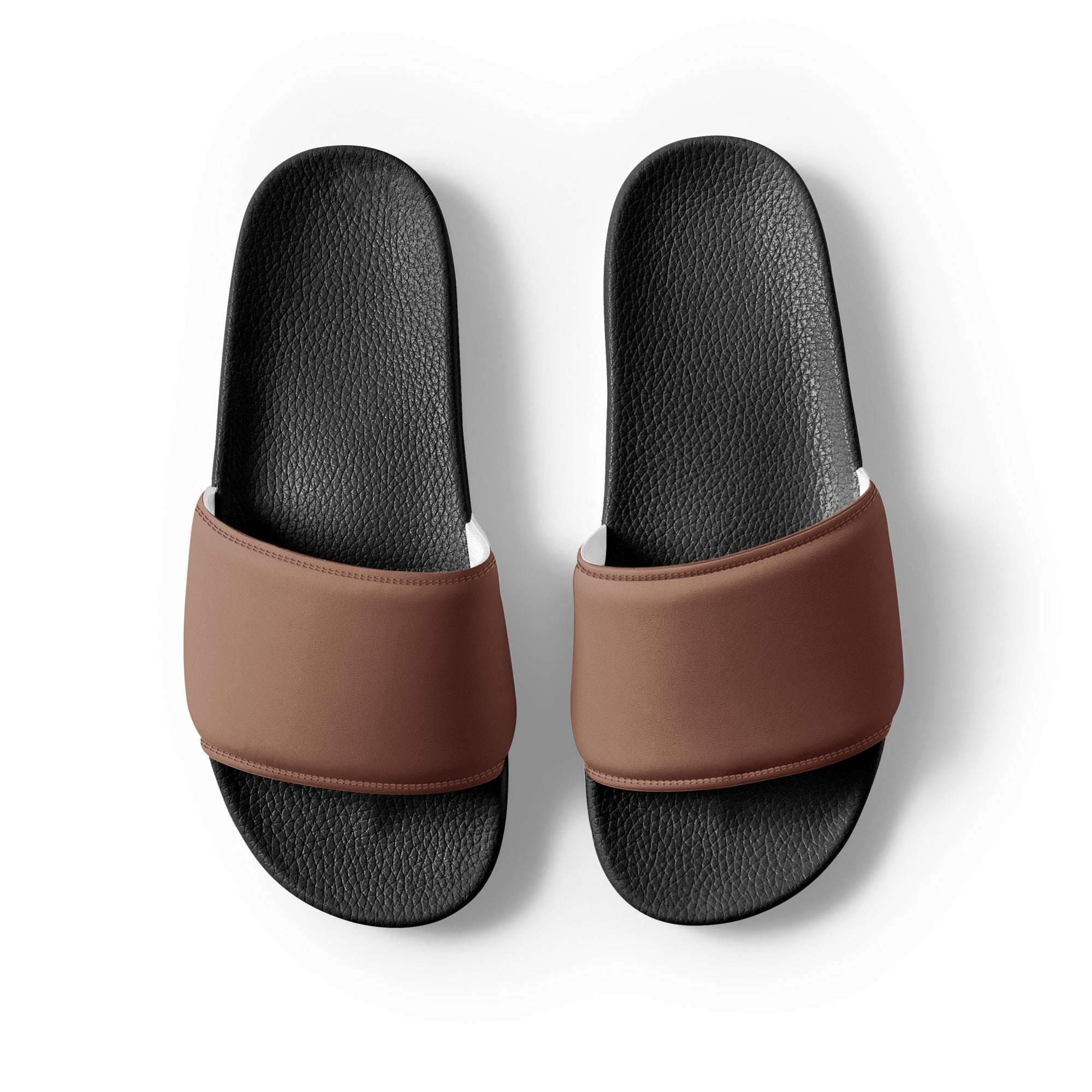 Brownish Color Men's Slides by Visual Verse - Image 2