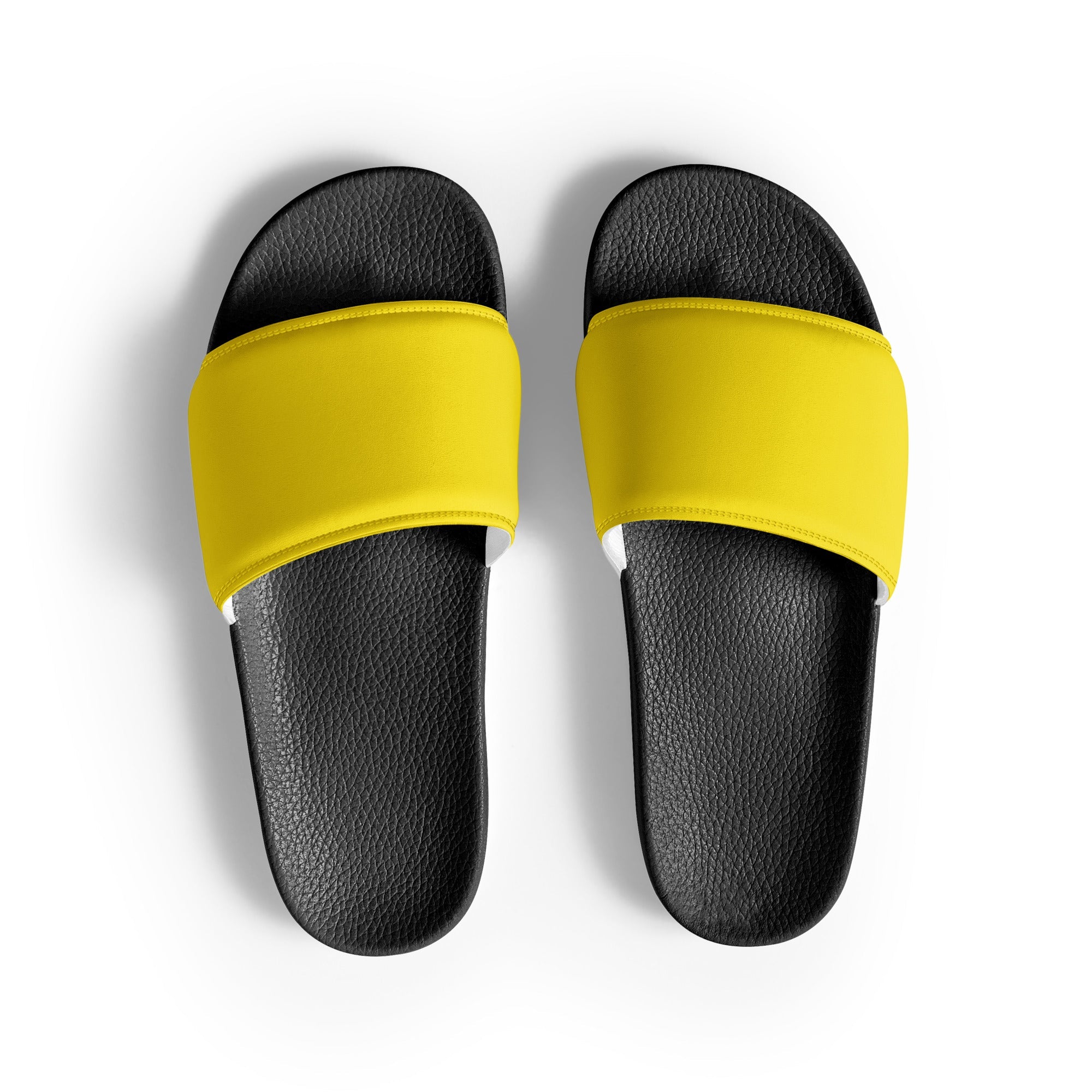 Bumblebee Color Men's Slides by Visual Verse - Image 1