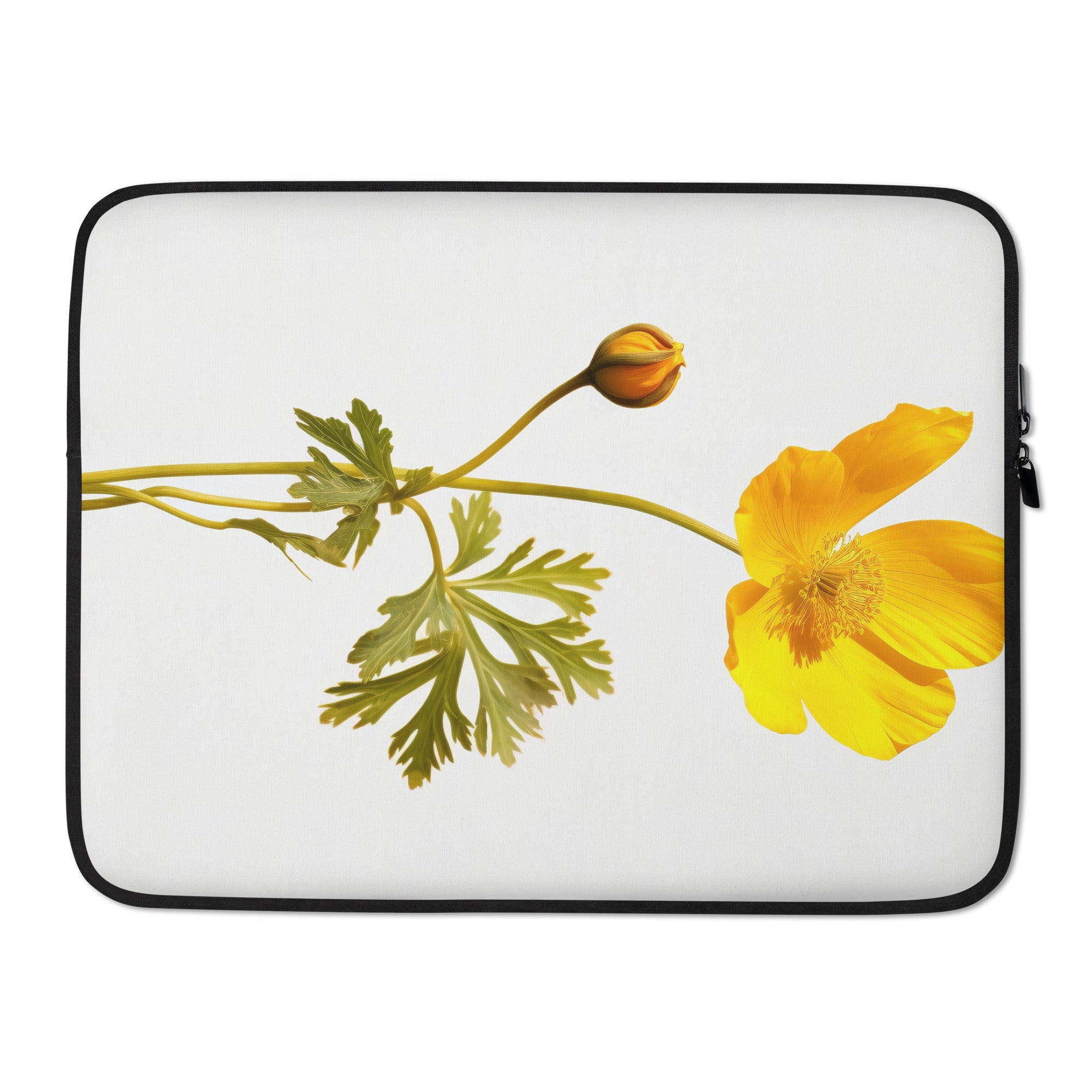 Buttercup Flower Laptop Sleeve by Visual Verse - Image 1