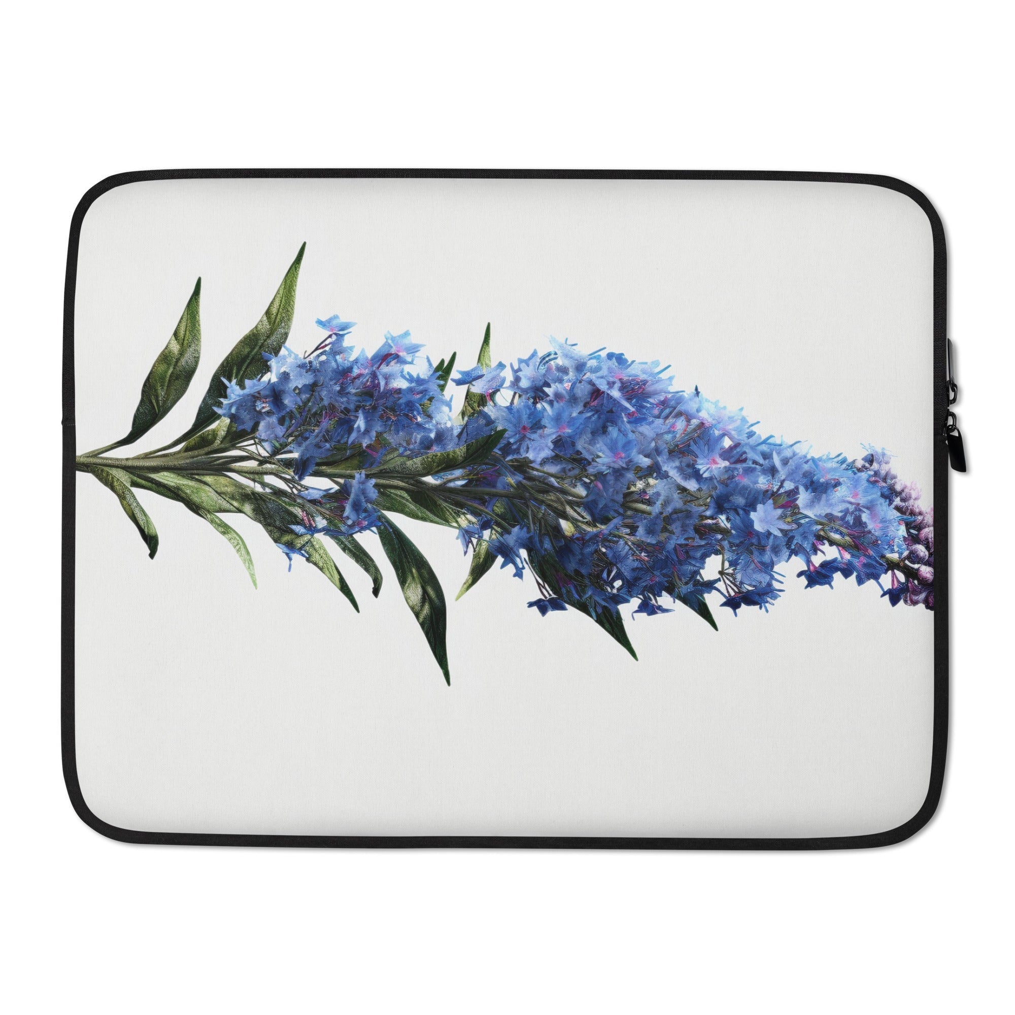 Butterfly Bush Blue Heaven Flower Laptop Sleeve by Visual Verse - Image 1