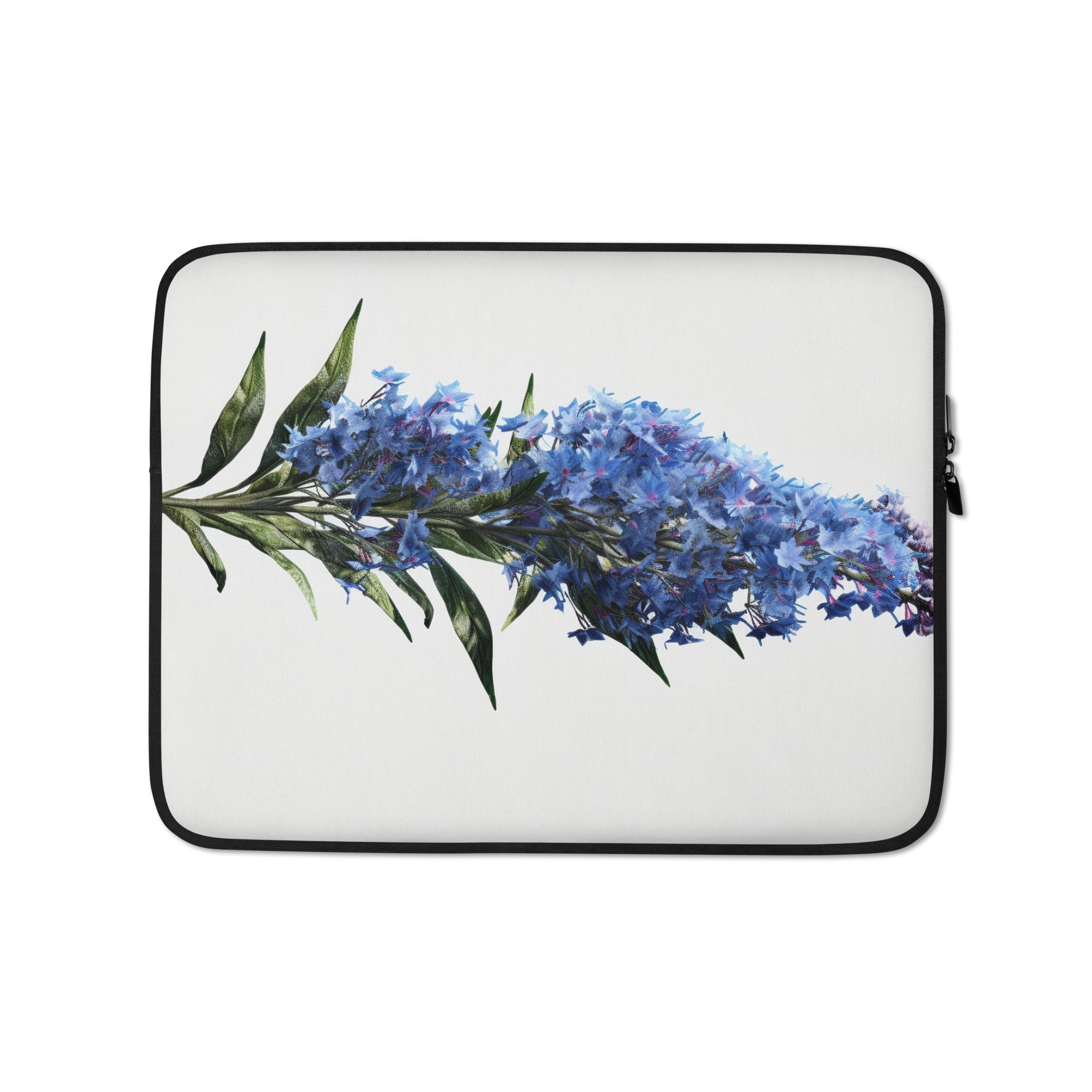 Butterfly Bush Blue Heaven Flower Laptop Sleeve by Visual Verse - Image 2