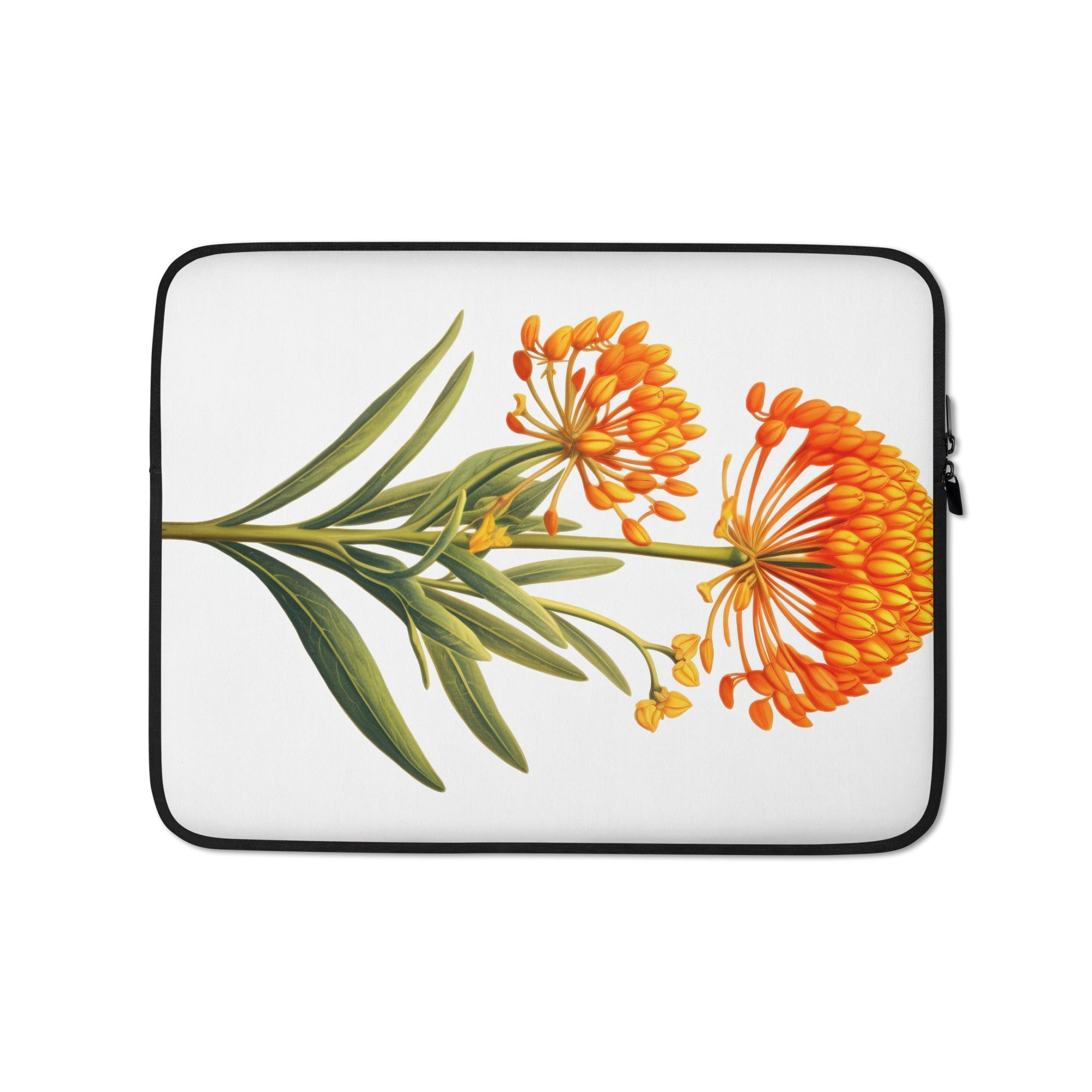 Butterfly Weed Flower Laptop Sleeve by Visual Verse - Image 2