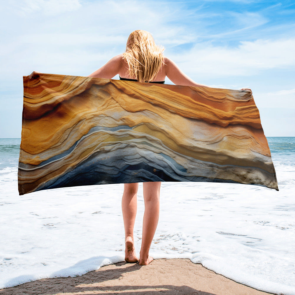 Calcite Rock Beach Towel by Visual Verse - Image 2