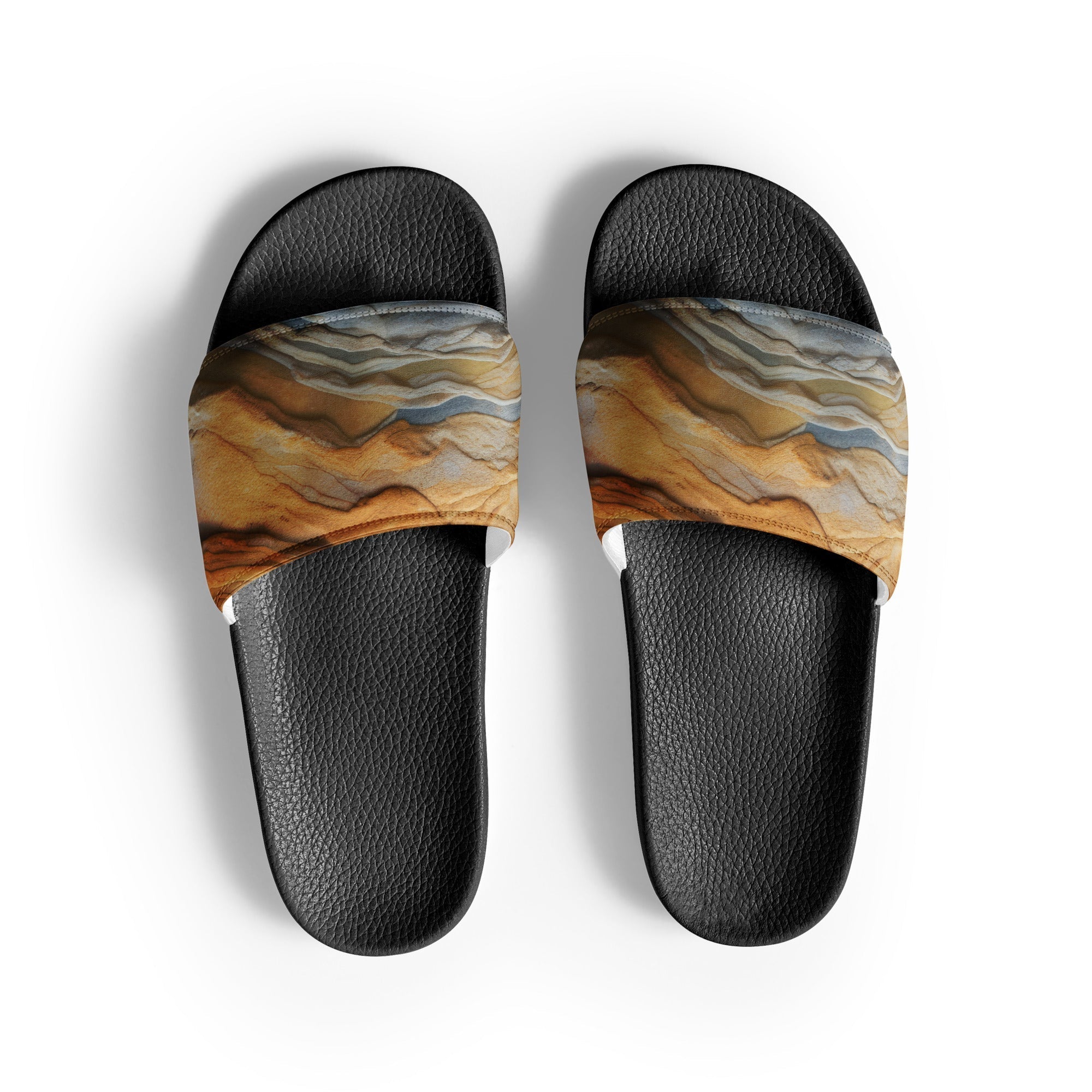 Calcite Rock Men's Slides by Visual Verse - Image 1