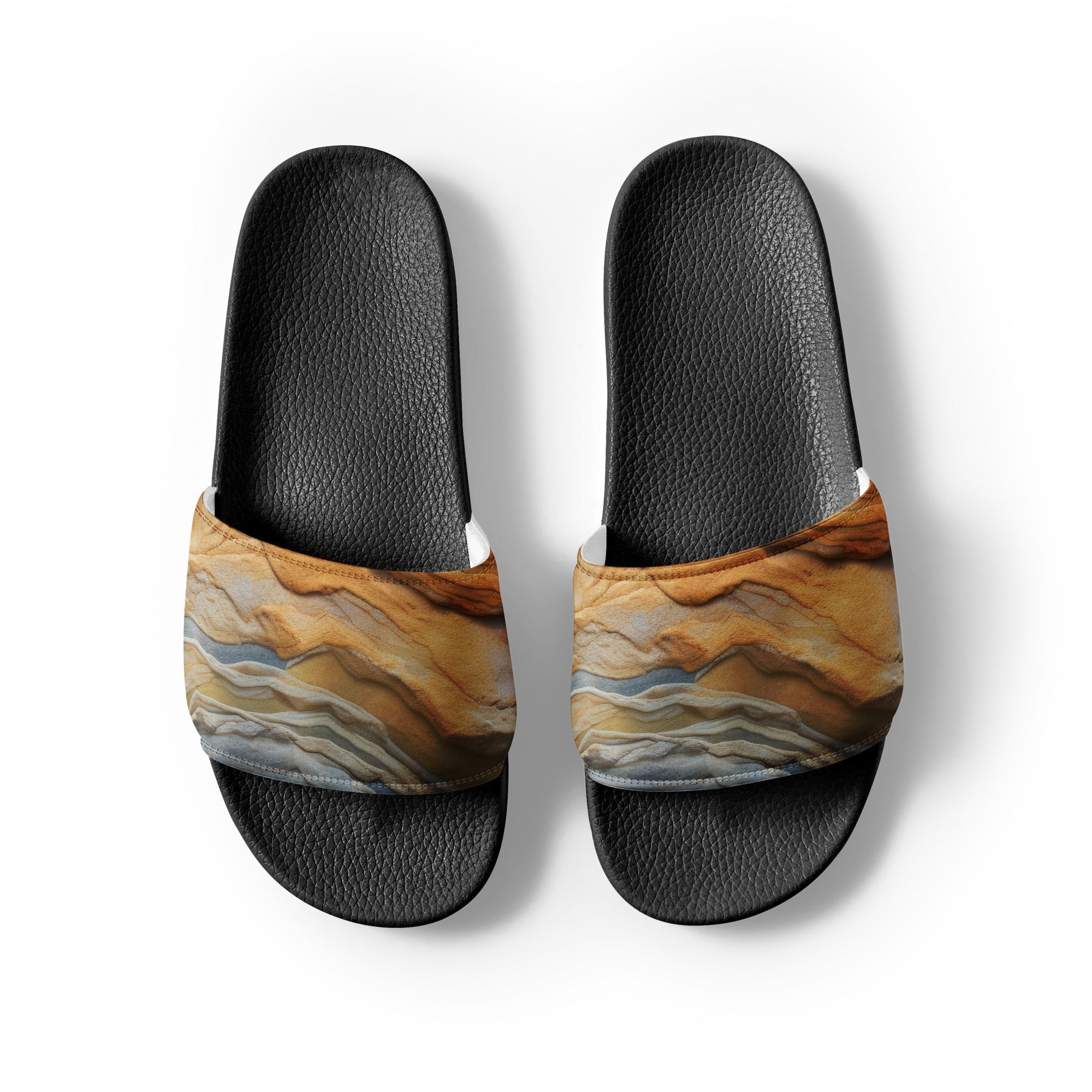 Calcite Rock Men's Slides by Visual Verse - Image 2