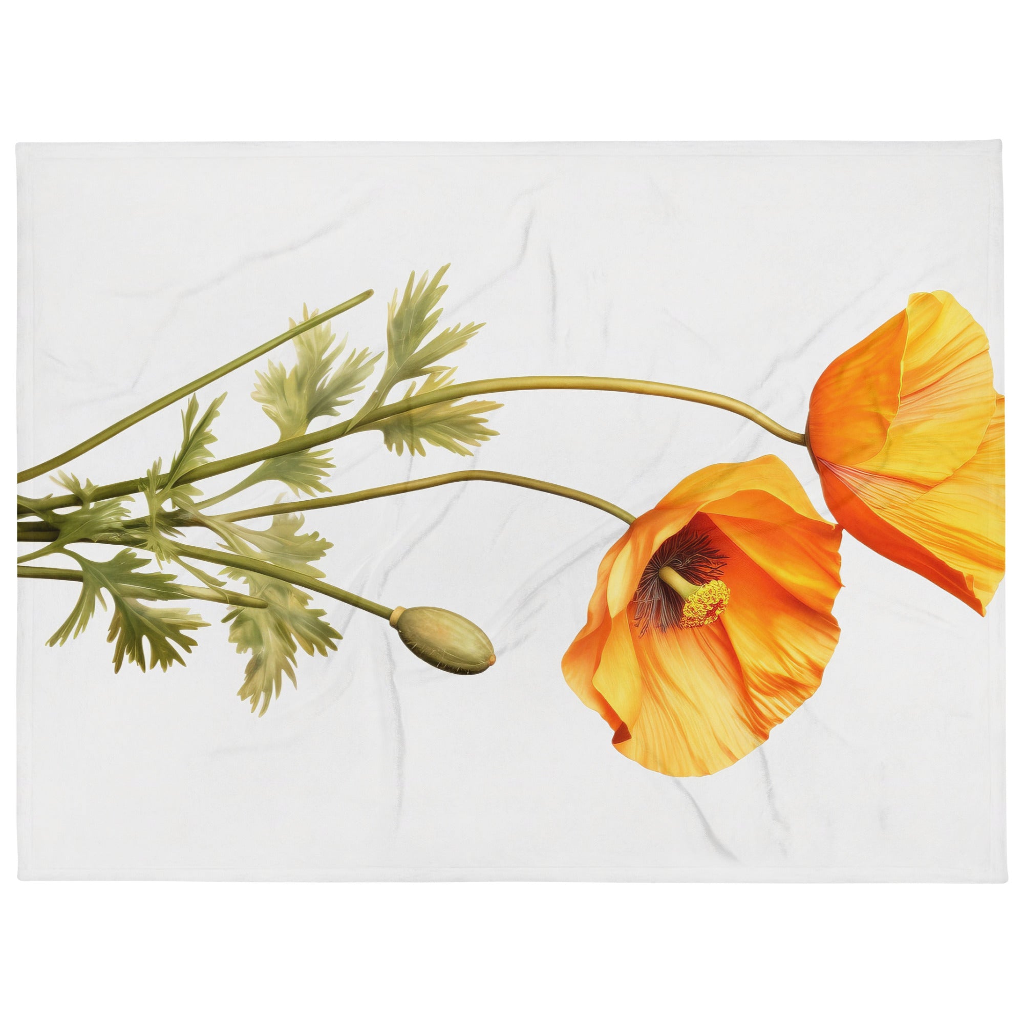 California Poppy Flower Blanket by Visual Verse - Image 1