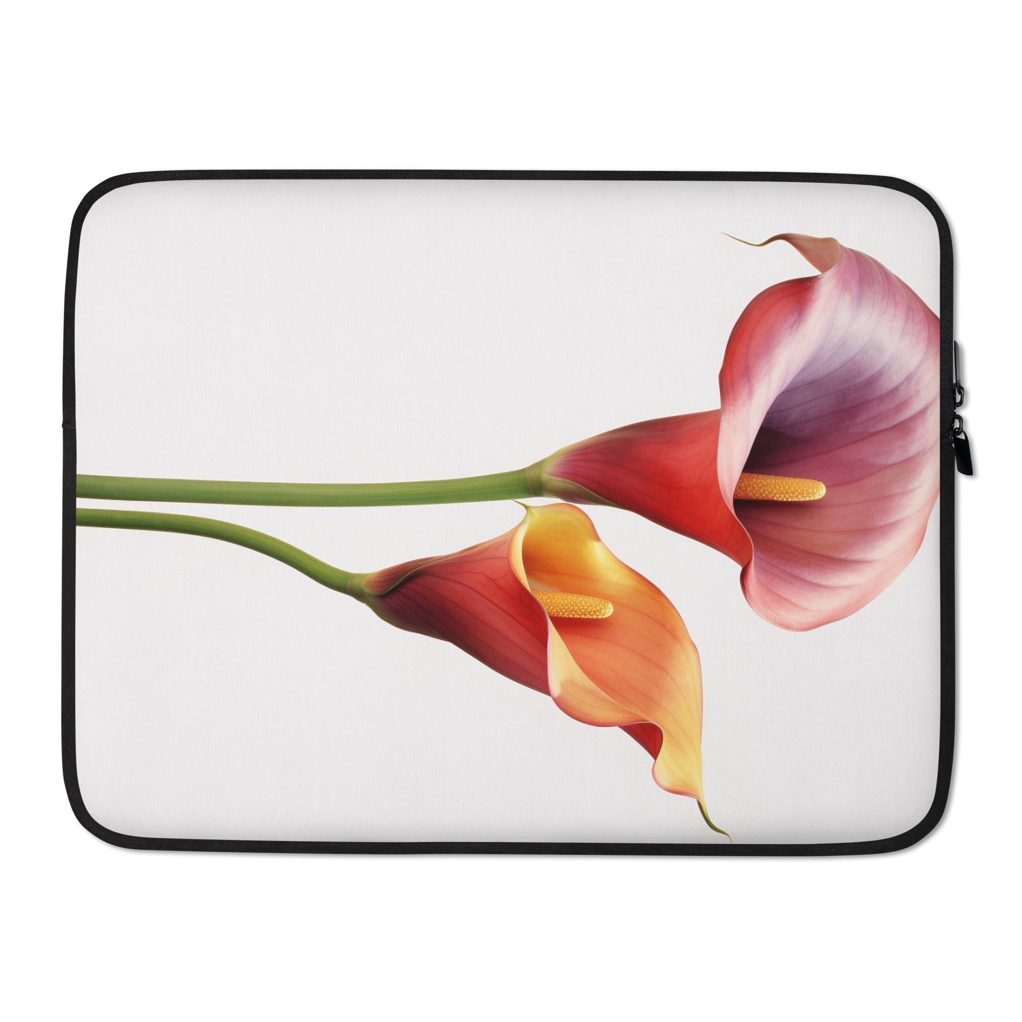 Calla Lily Flower Laptop Sleeve by Visual Verse - Image 1