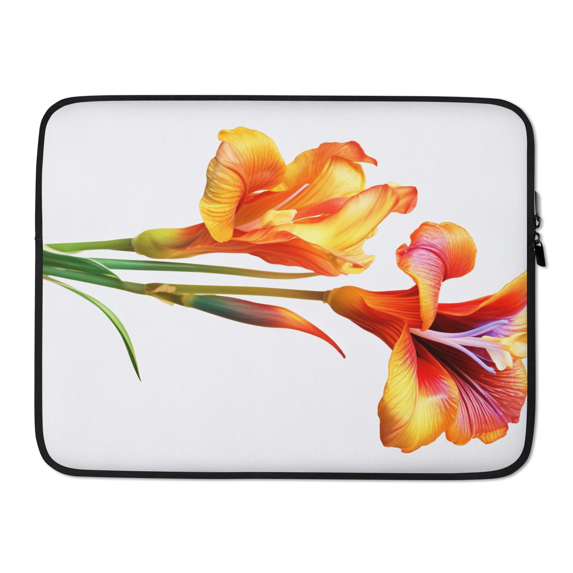 Canna Lily Flower Laptop Sleeve by Visual Verse - Image 1