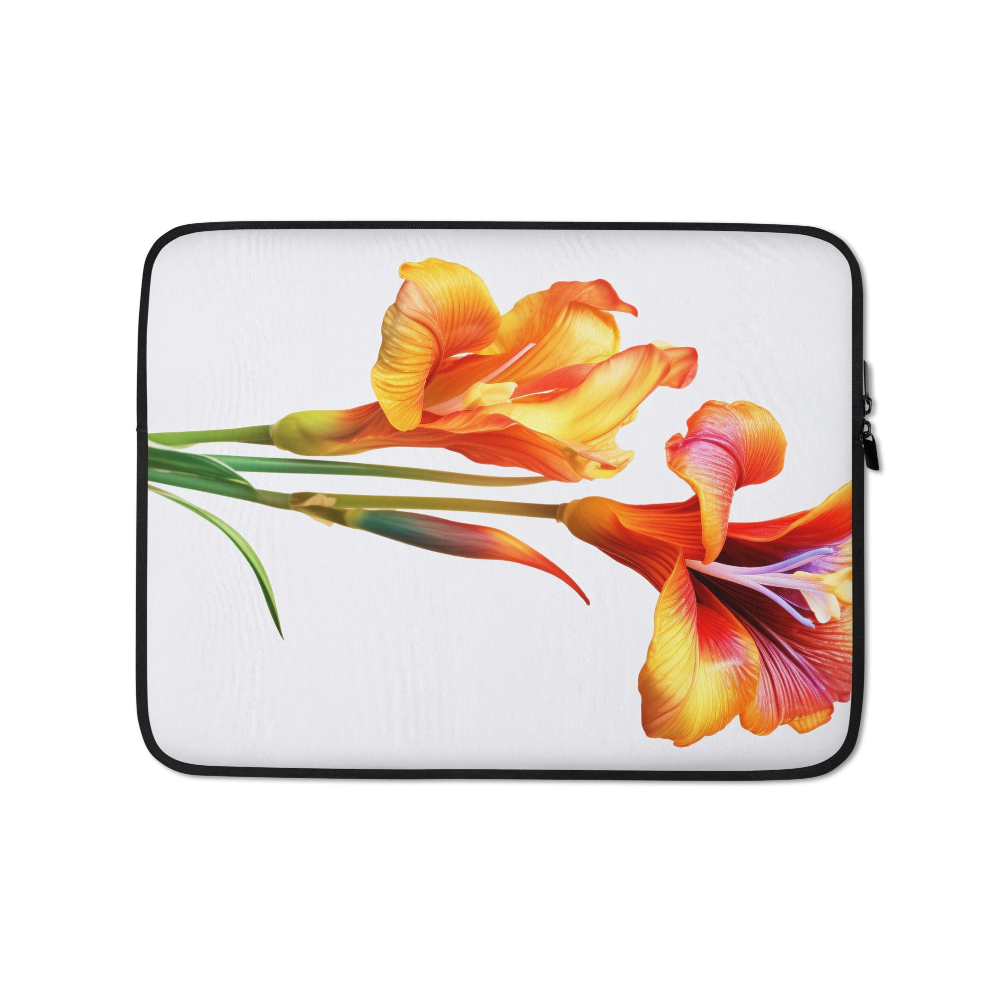 Canna Lily Flower Laptop Sleeve by Visual Verse - Image 2