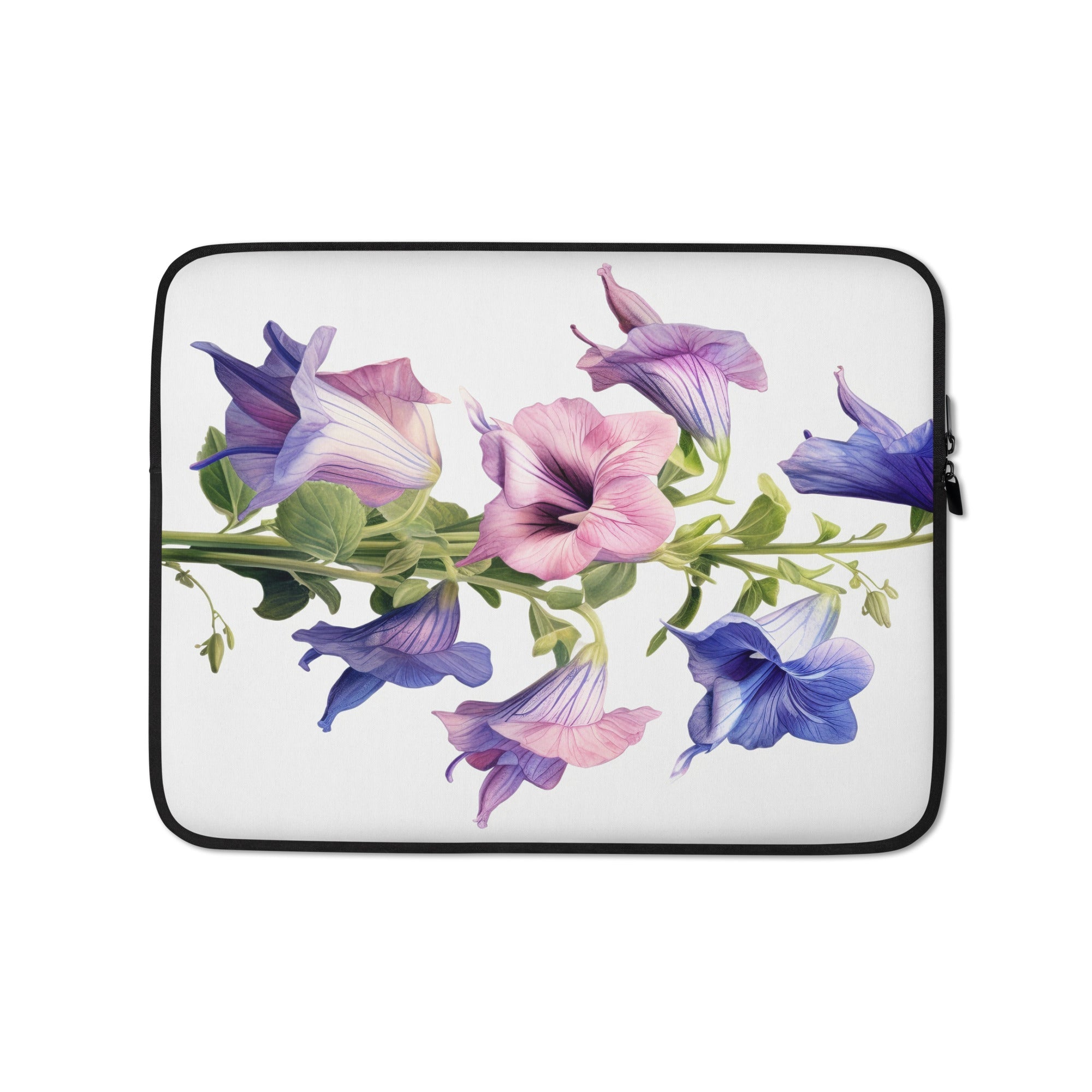 Canterbury Bells Flower Laptop Sleeve by Visual Verse - Image 2