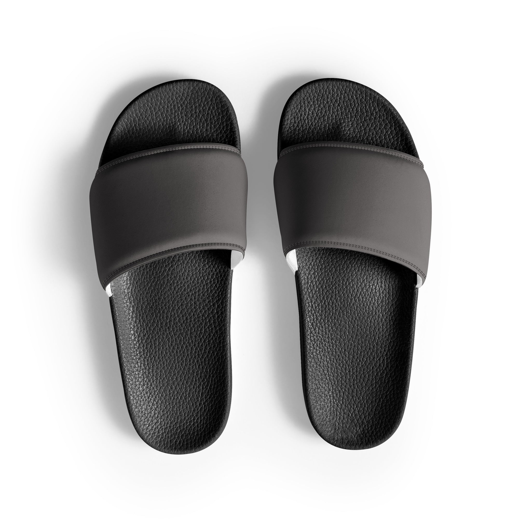 Carbon Gray Color Men's Slides by Visual Verse - Image 1