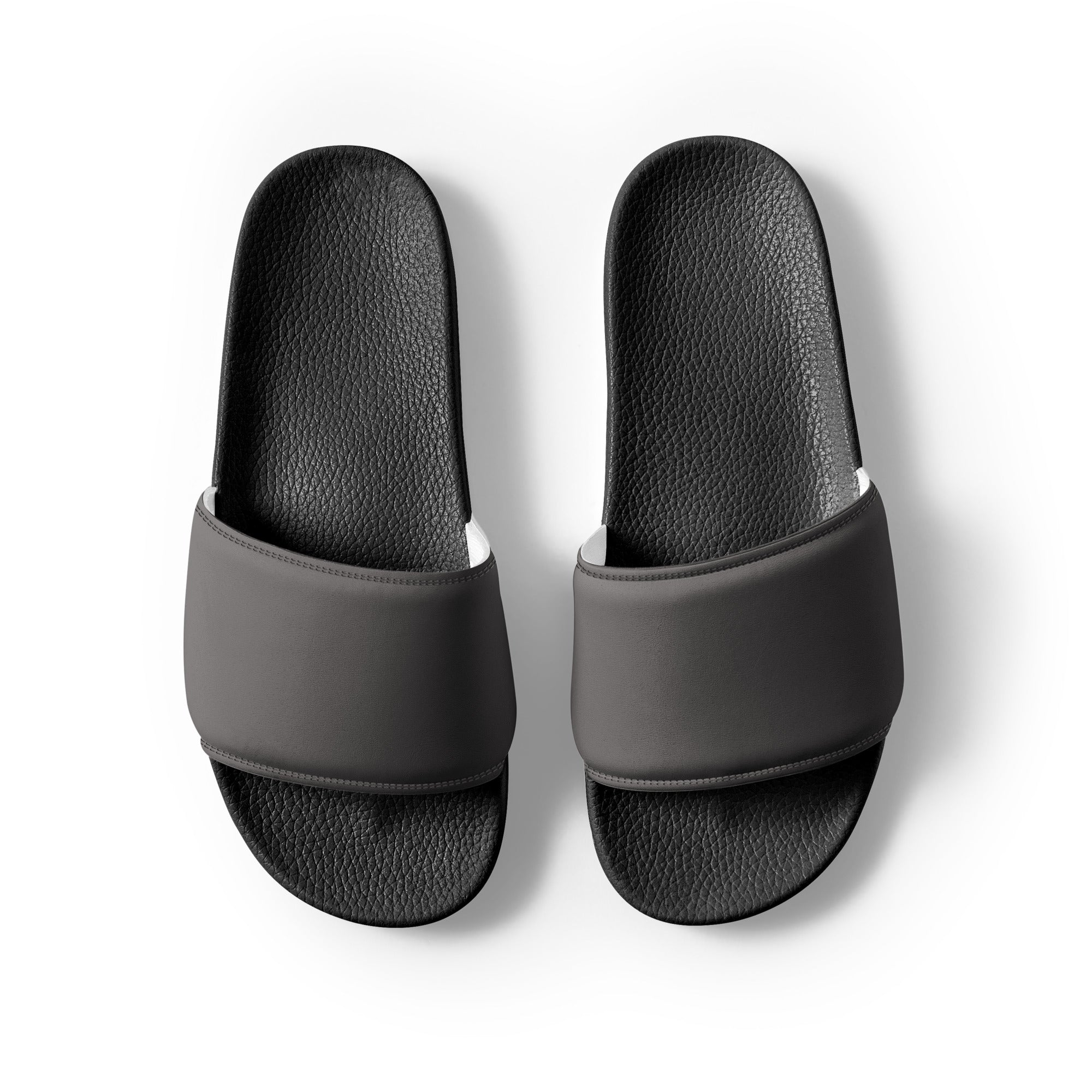 Carbon Gray Color Men's Slides by Visual Verse - Image 2