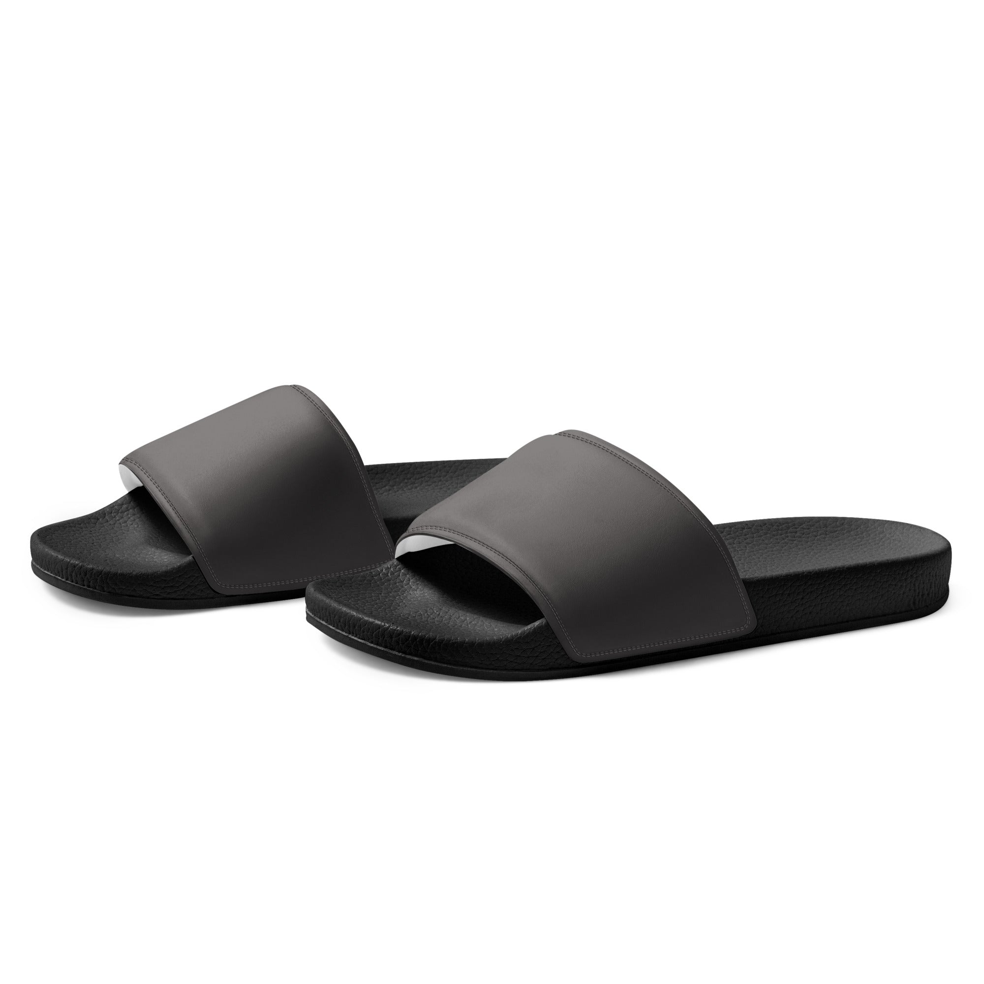 Carbon Gray Color Men's Slides by Visual Verse - Image 3