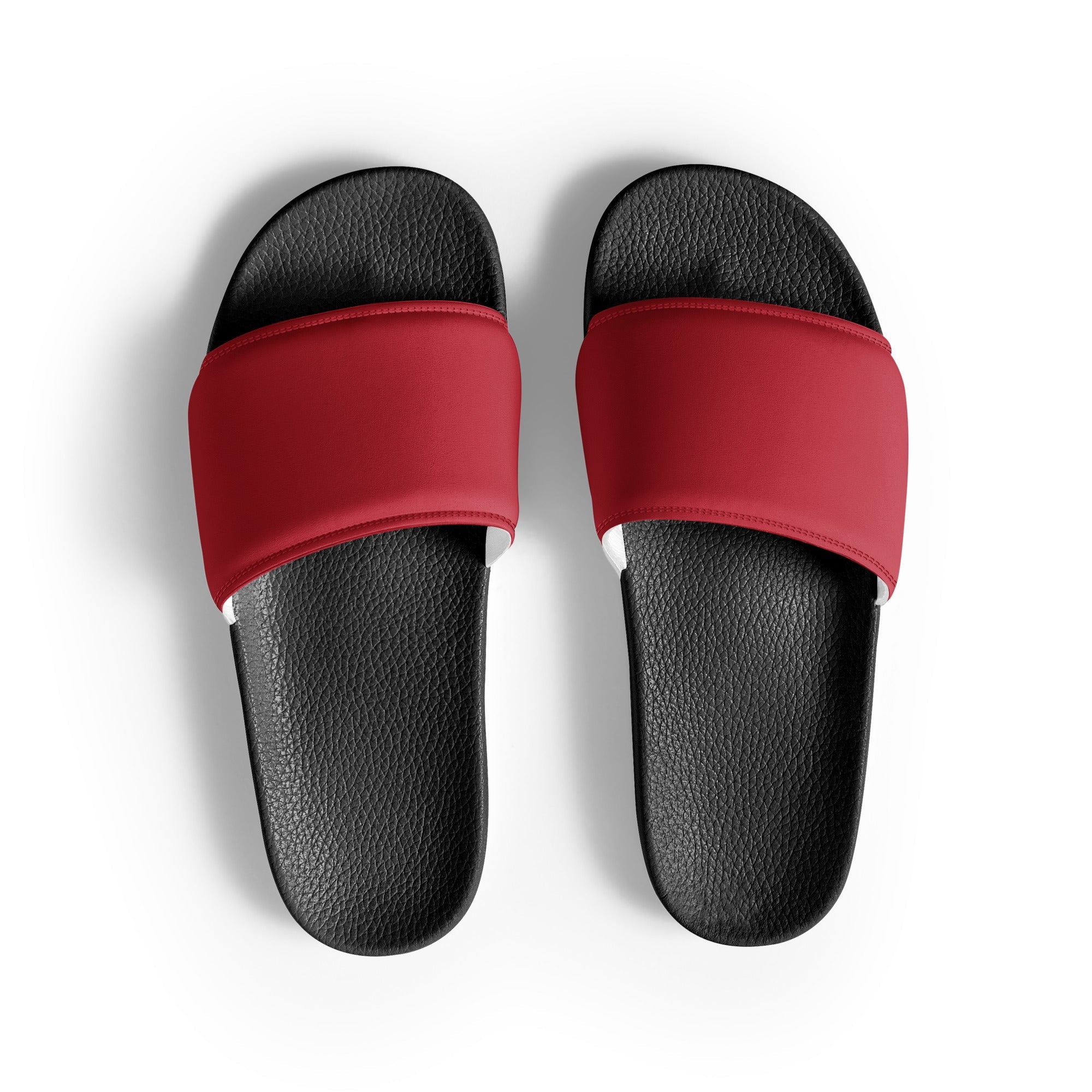 Cardinals Red Color Men's Slides by Visual Verse - Image 1